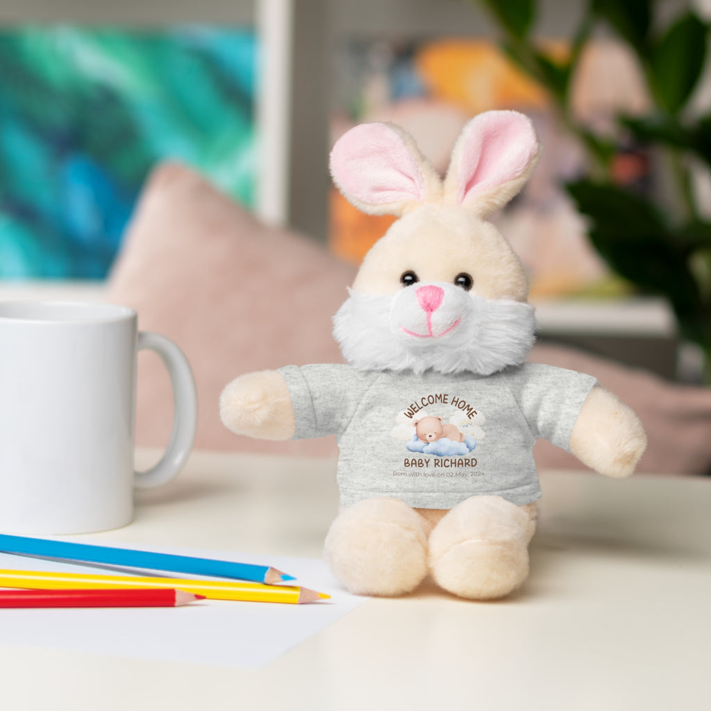 Personalized Stuffed Animals with Tee | different colors and animals available