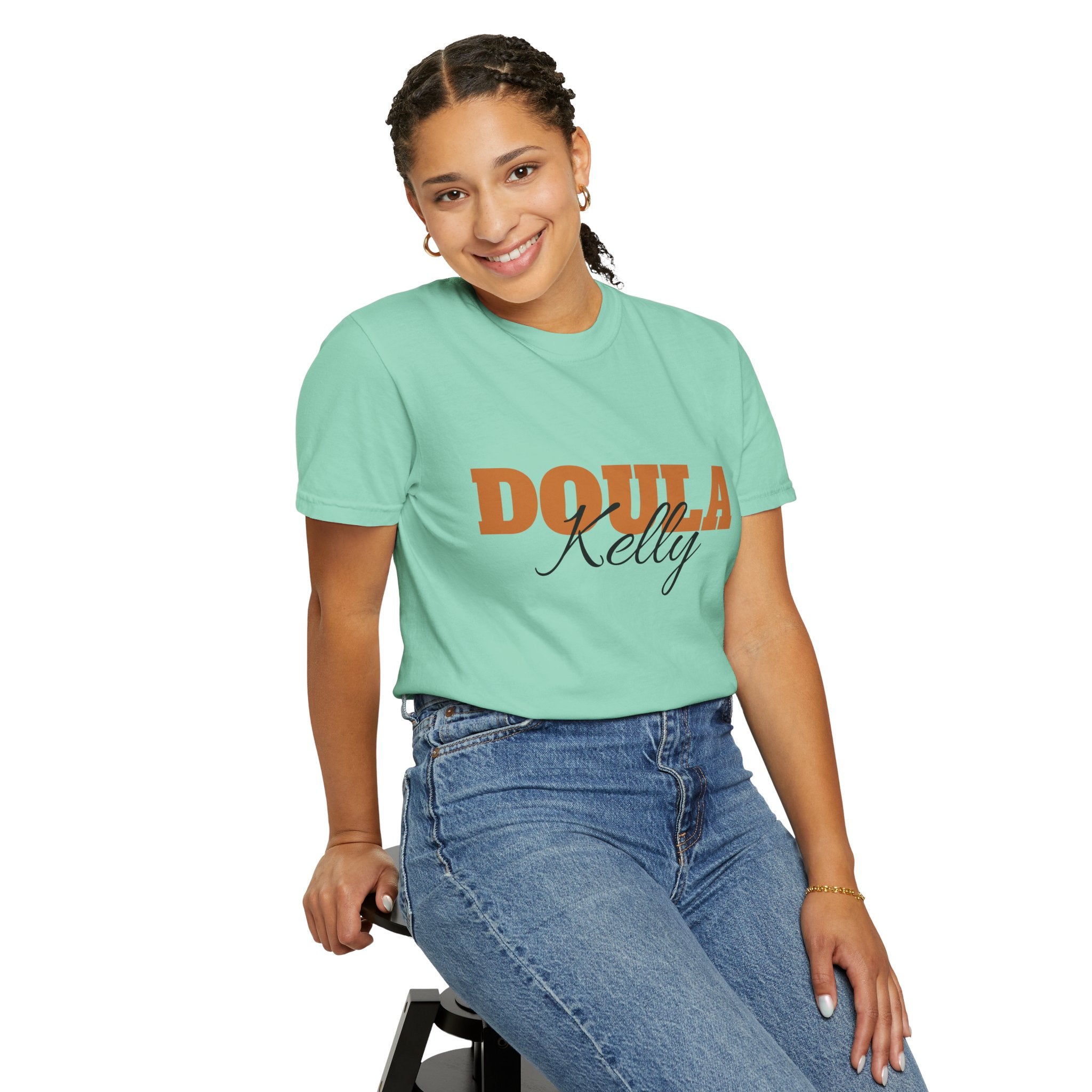 Personalized Doula Garment-Dyed T-shirt with your Name