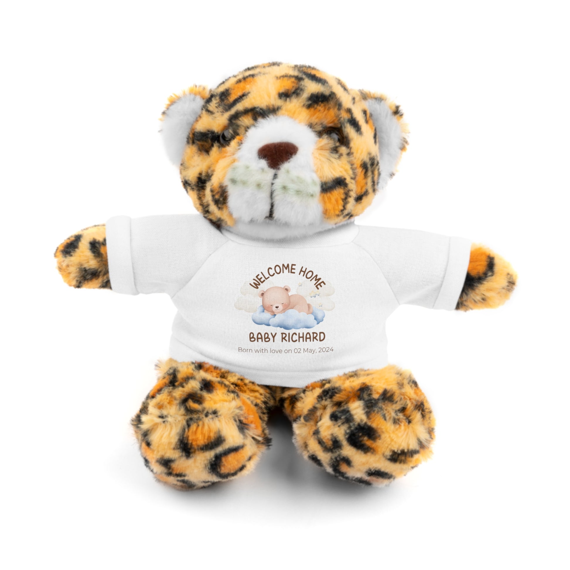 Peluches personalizados con camiseta | diferentes colores y animales disponibles