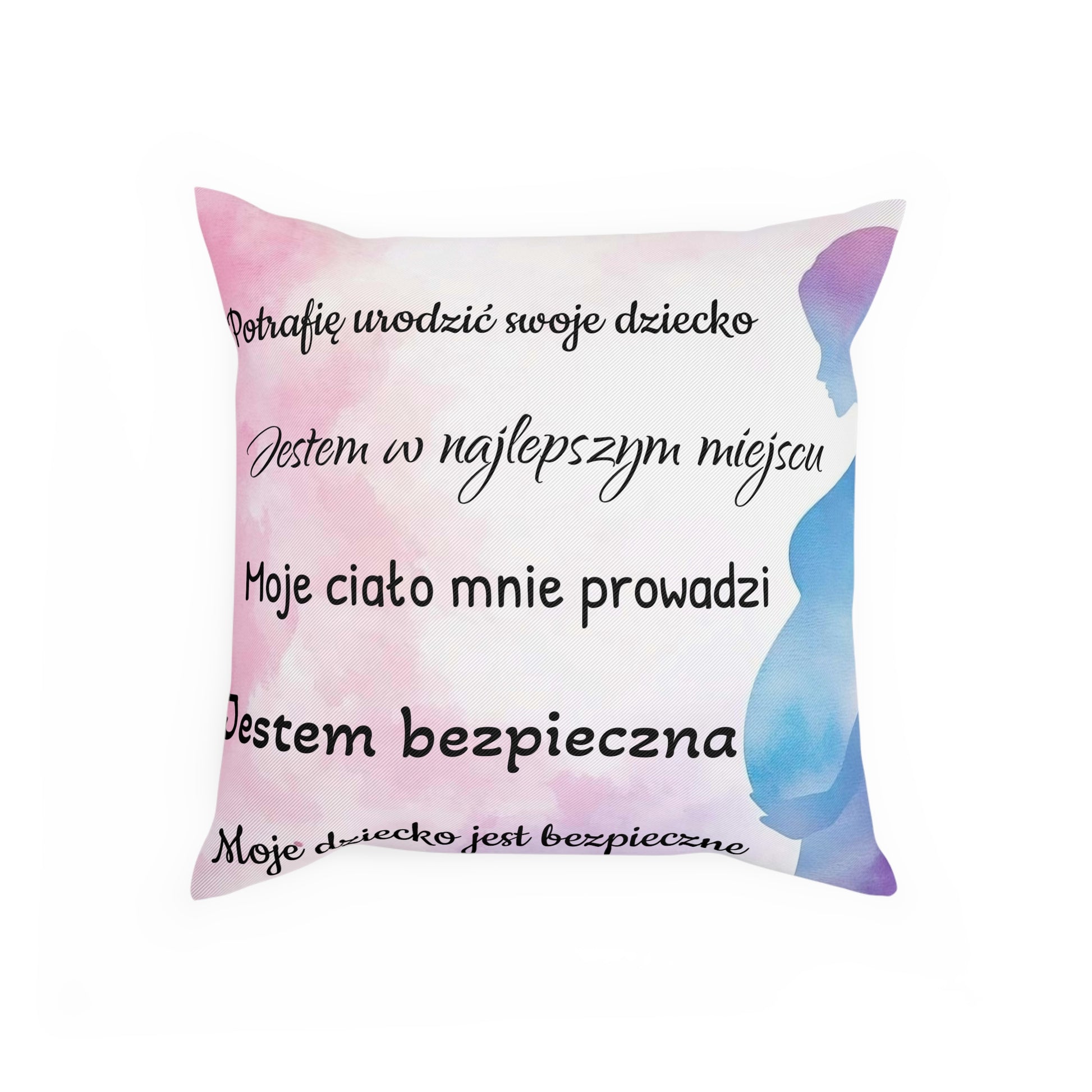In Polish, from Poland : Poduszka mocy na poród, poduszka z afirmacjami, hipnoporód