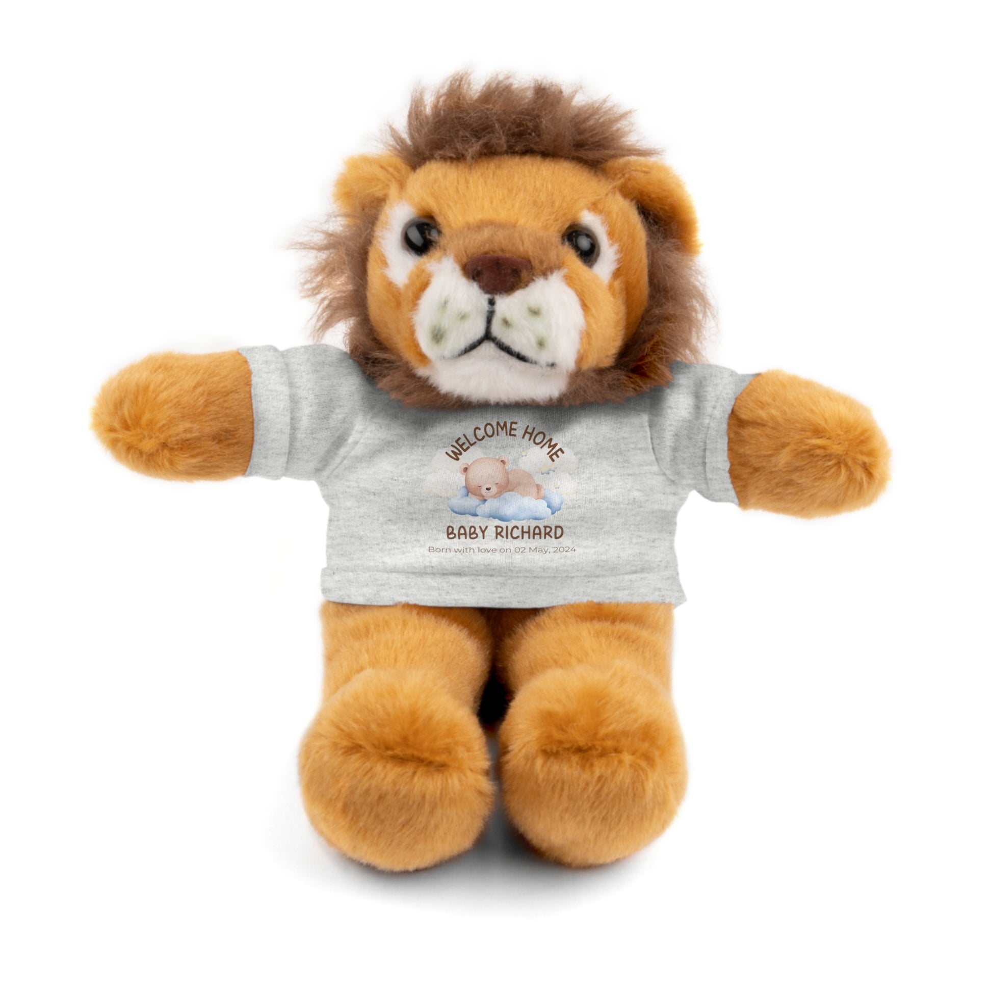 Peluches personalizados con camiseta | diferentes colores y animales disponibles