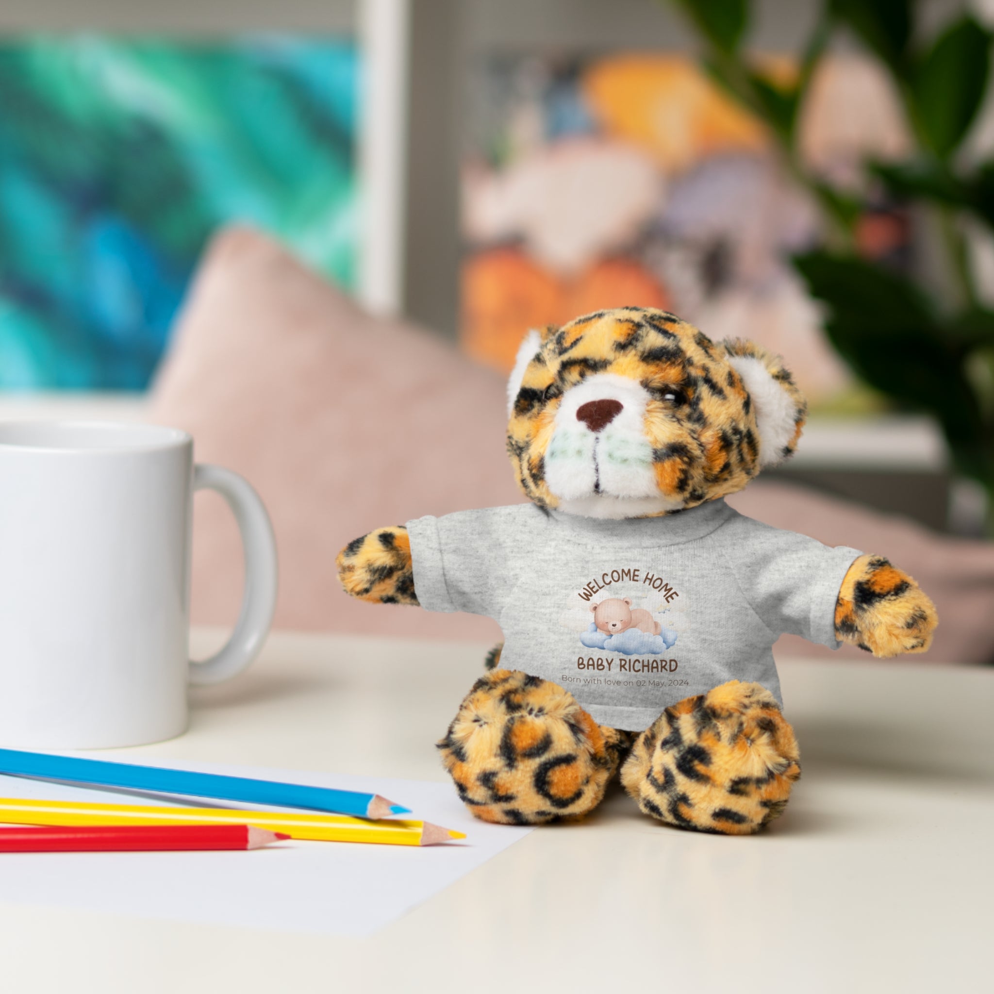 Personalized Stuffed Animals with Tee | different colors and animals available