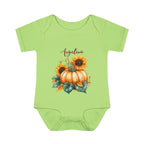 Personalized Fall Baby Bodysuit with a name
