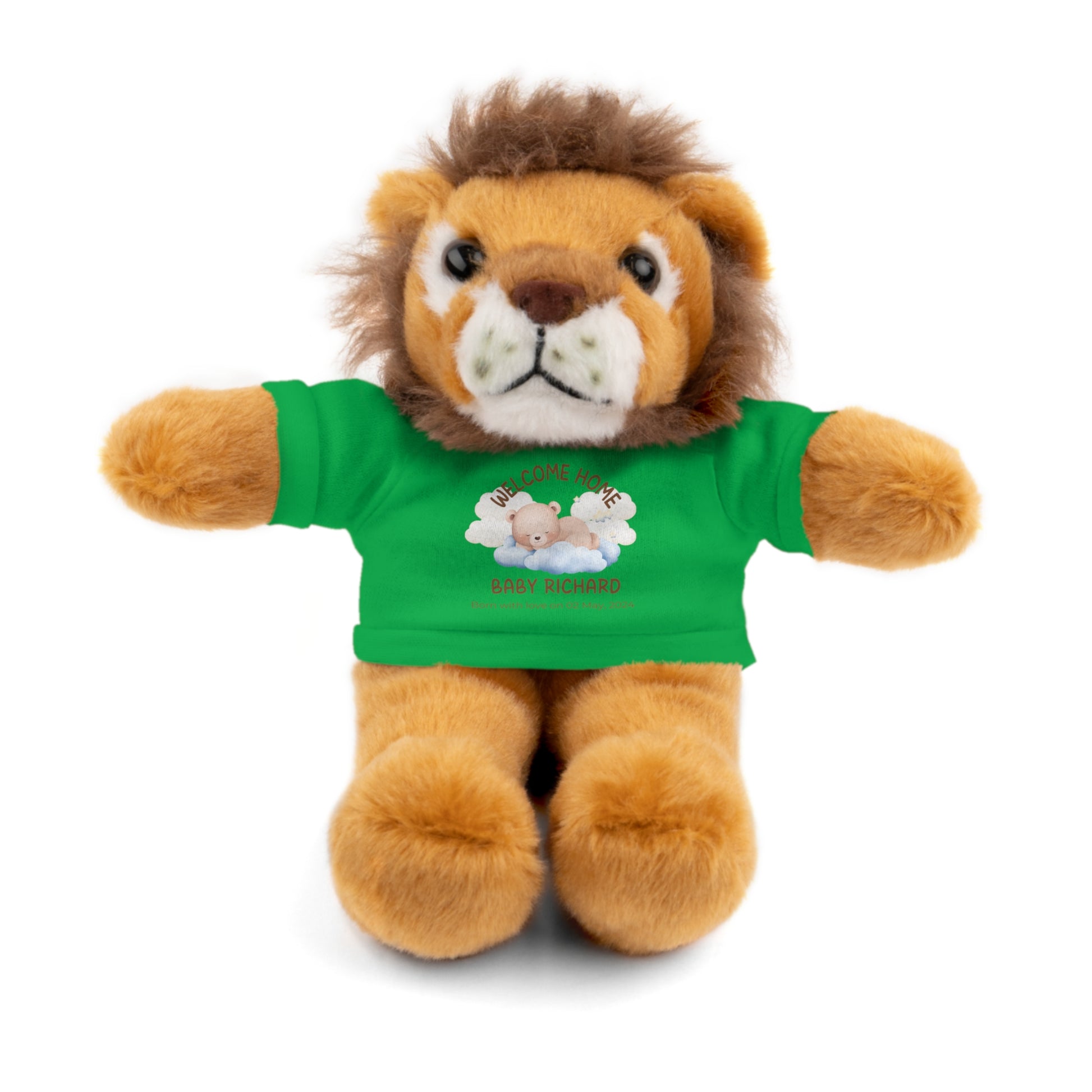 Peluches personalizados con camiseta | diferentes colores y animales disponibles
