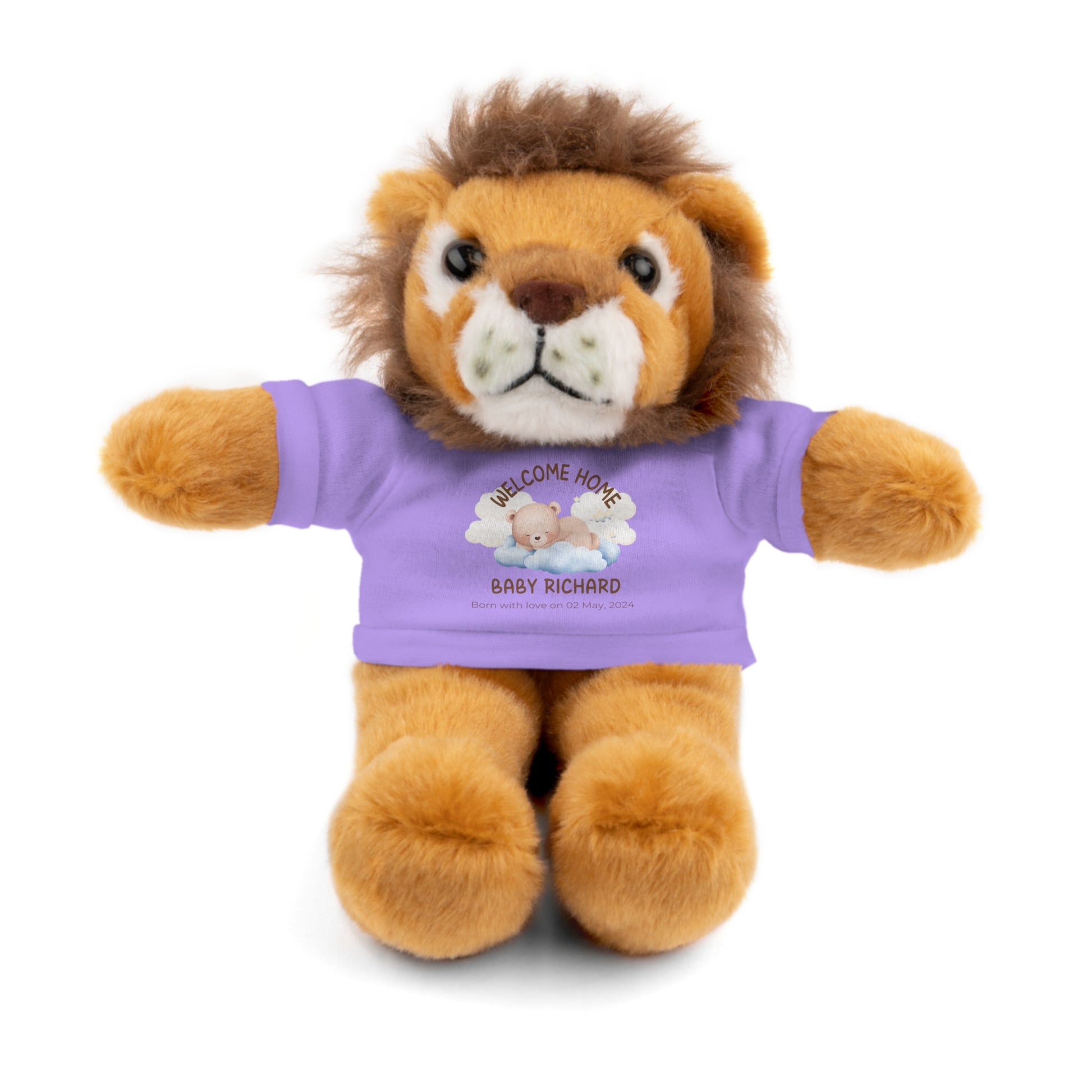 Peluches personalizados con camiseta | diferentes colores y animales disponibles