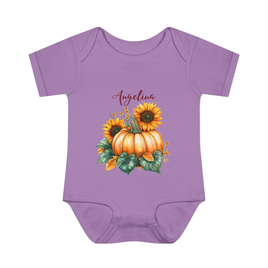 Personalized Fall Baby Bodysuit with a name
