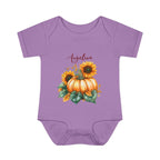 Personalized Fall Baby Bodysuit with a name