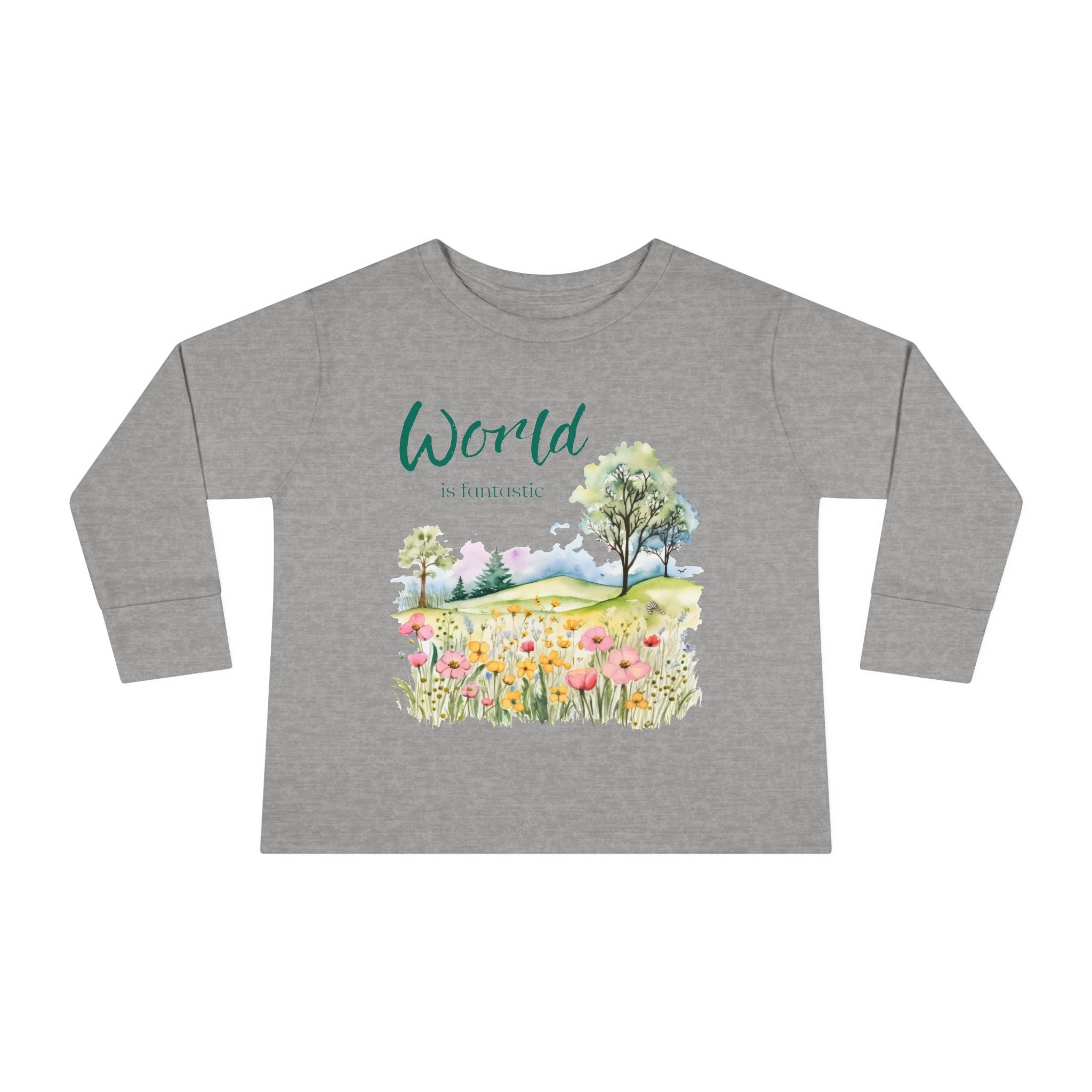 Fantastic World Toddler Long Sleeve Tee 2T-6T