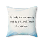 Birth Affirmation Pillow for Birthing Space
