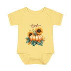 Personalized Fall Baby Bodysuit with a name