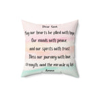 Affirmation Conception Pillow, Faux Suede Pillow with a prayer