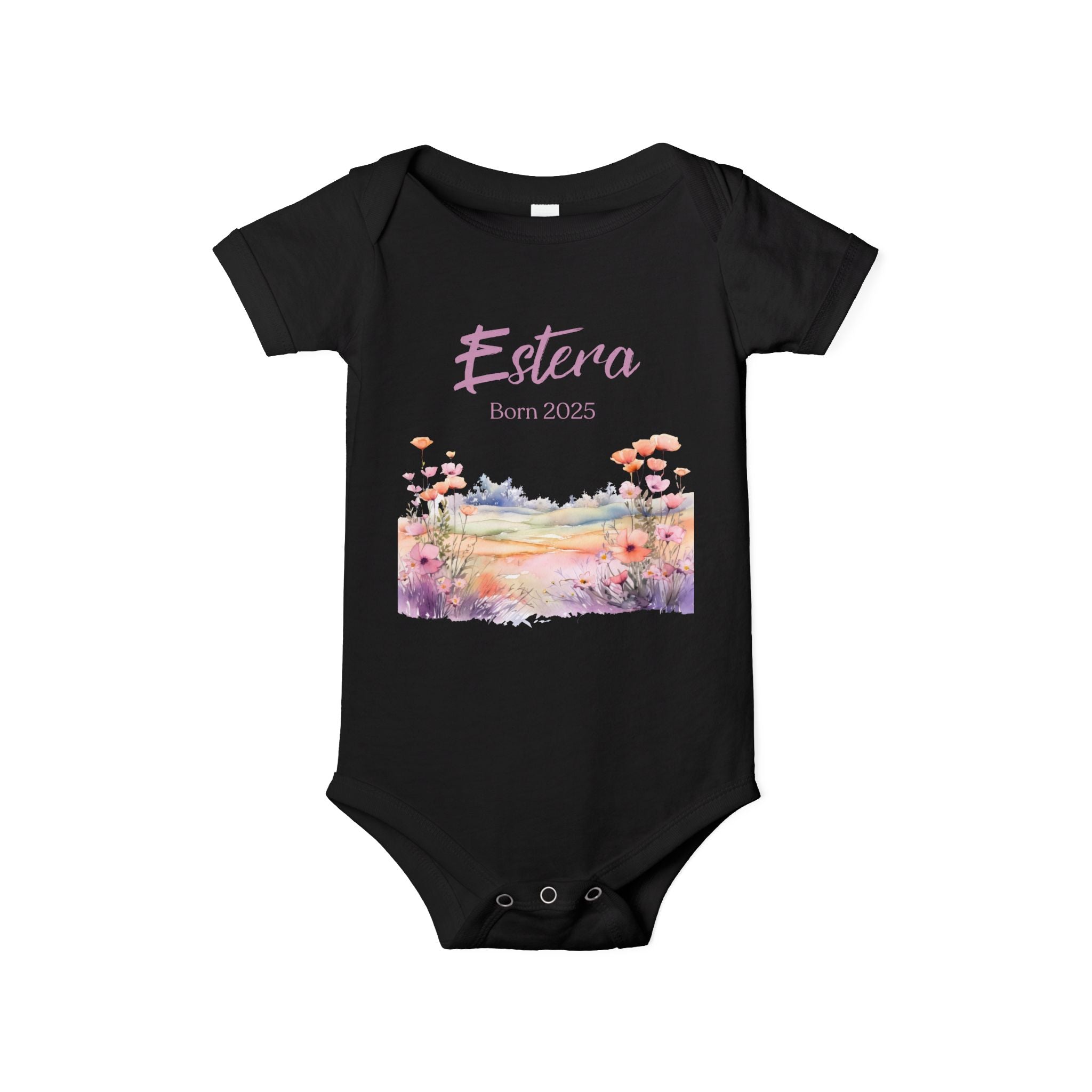 Personalized Onesie with a Name and Date