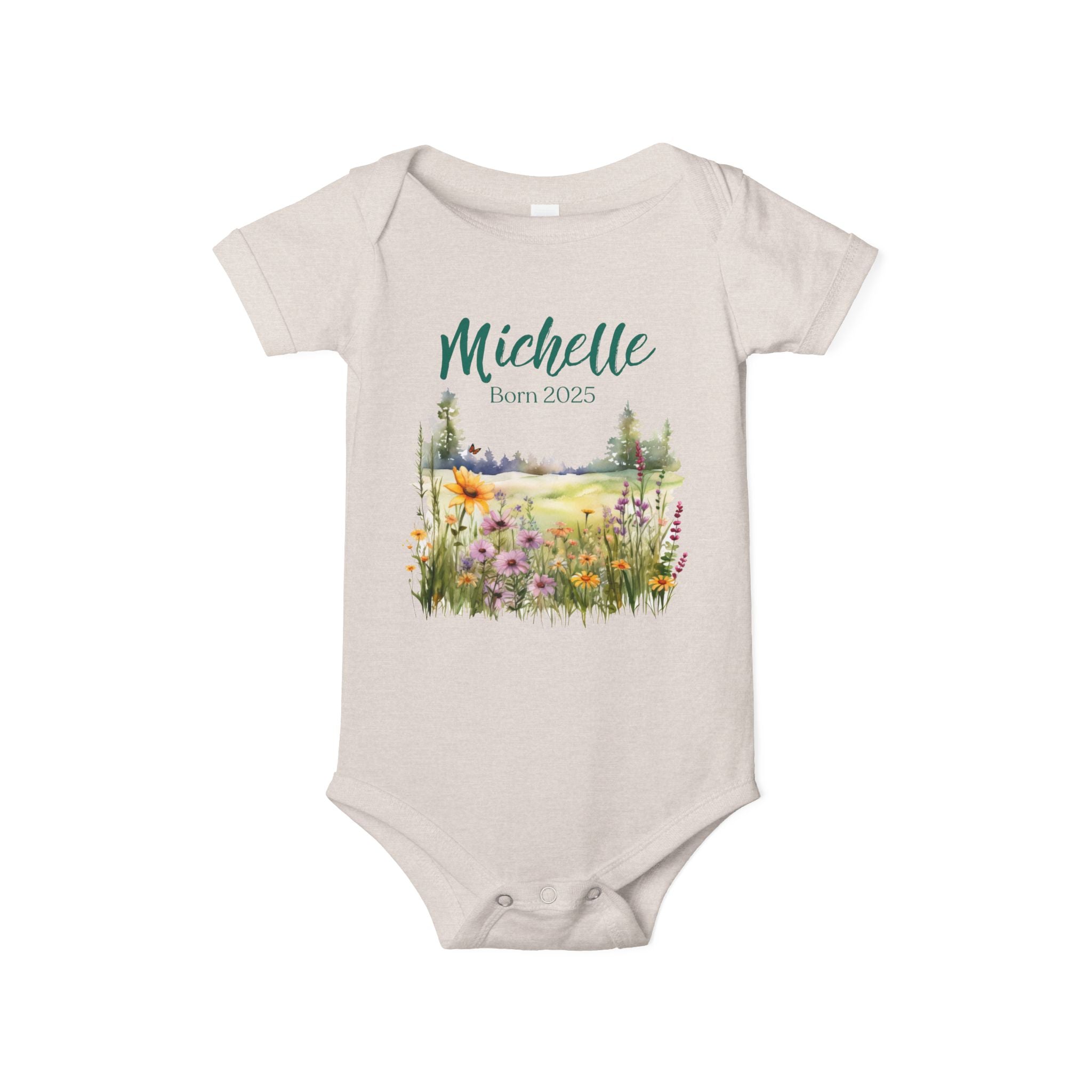 Personalized Onesie with a Name and Date
