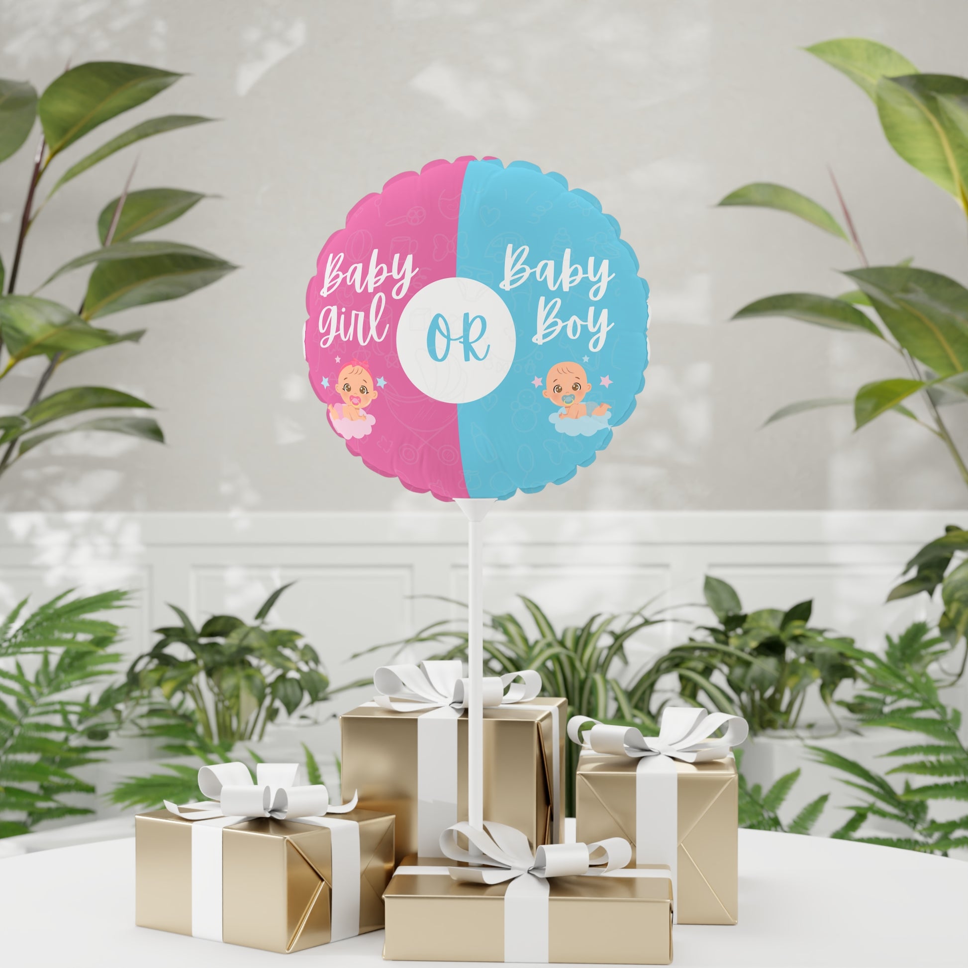 Balloon Boy or Girl Baby Shower Decoration
