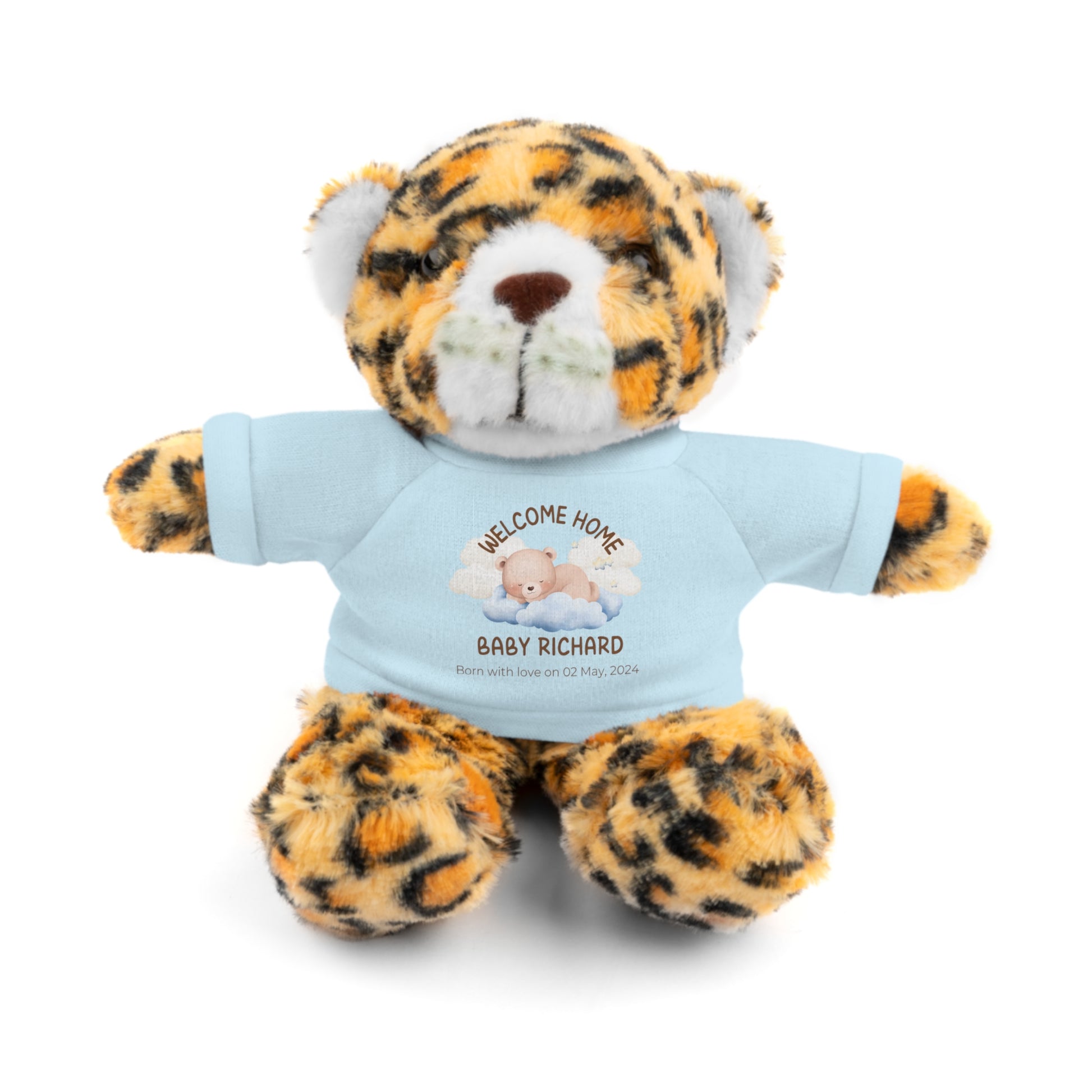 Peluches personalizados con camiseta | diferentes colores y animales disponibles