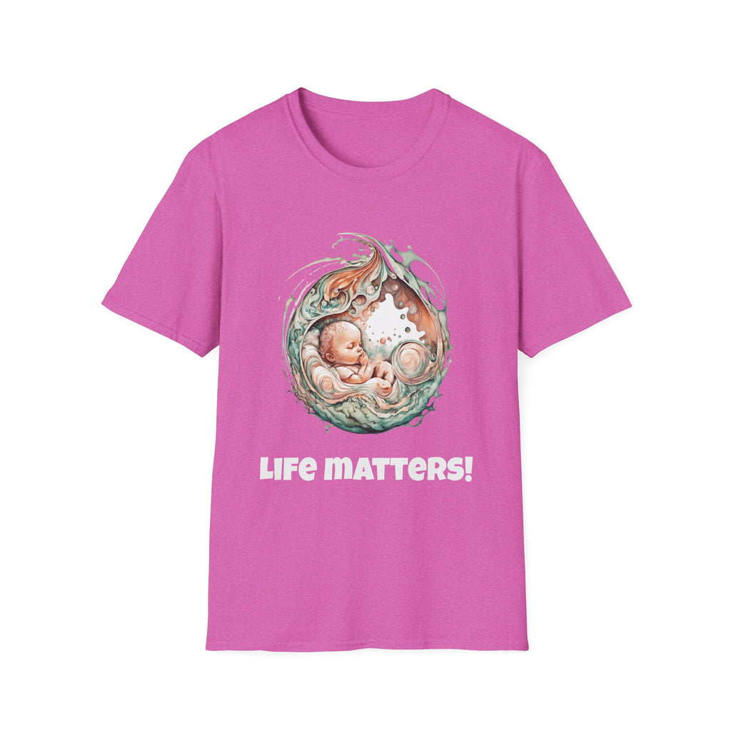 Życie ma znaczenie! Koszulka Softstyle Pro-life w różnych kolorach 