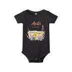 personalized bodysuit with a name and a date baby cute