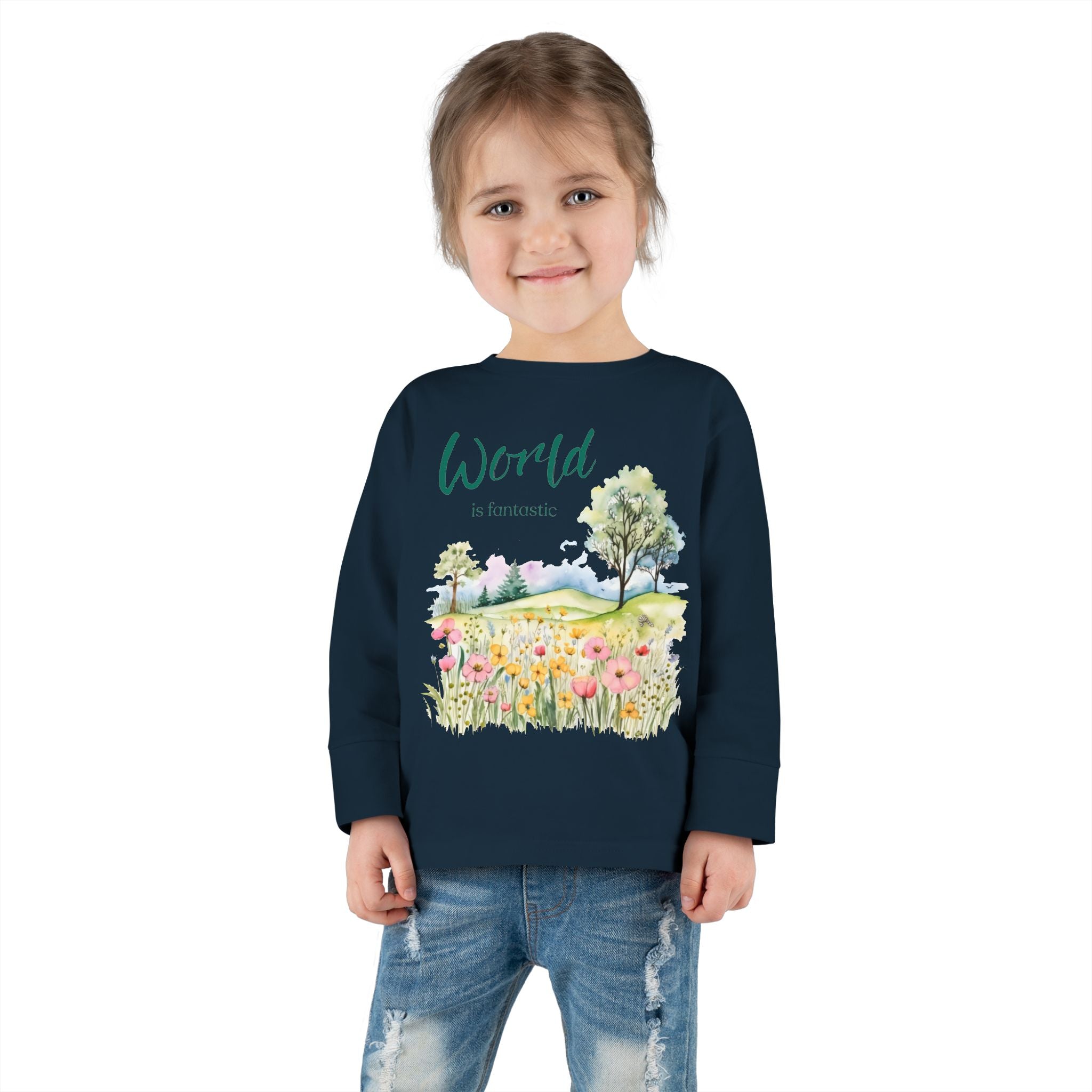 Fantastic World Toddler Long Sleeve Tee 2T-6T
