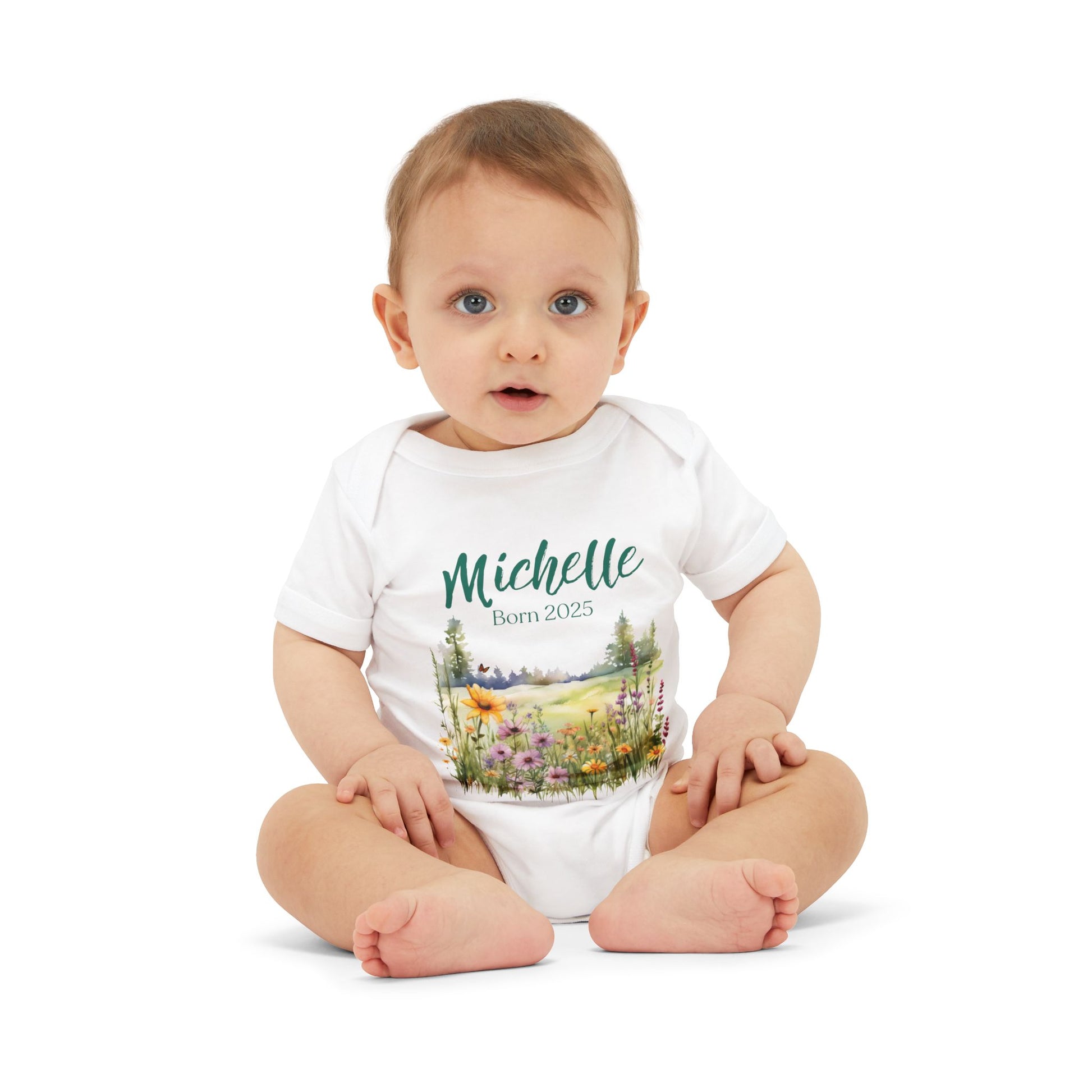 Personalized Onesie with a Name and Date