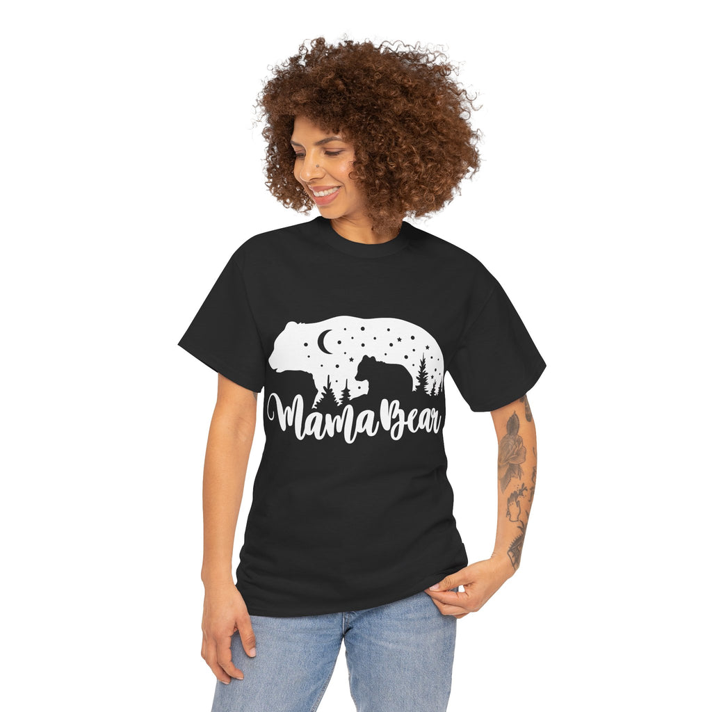 Camiseta de algodón grueso Mamá Osa 