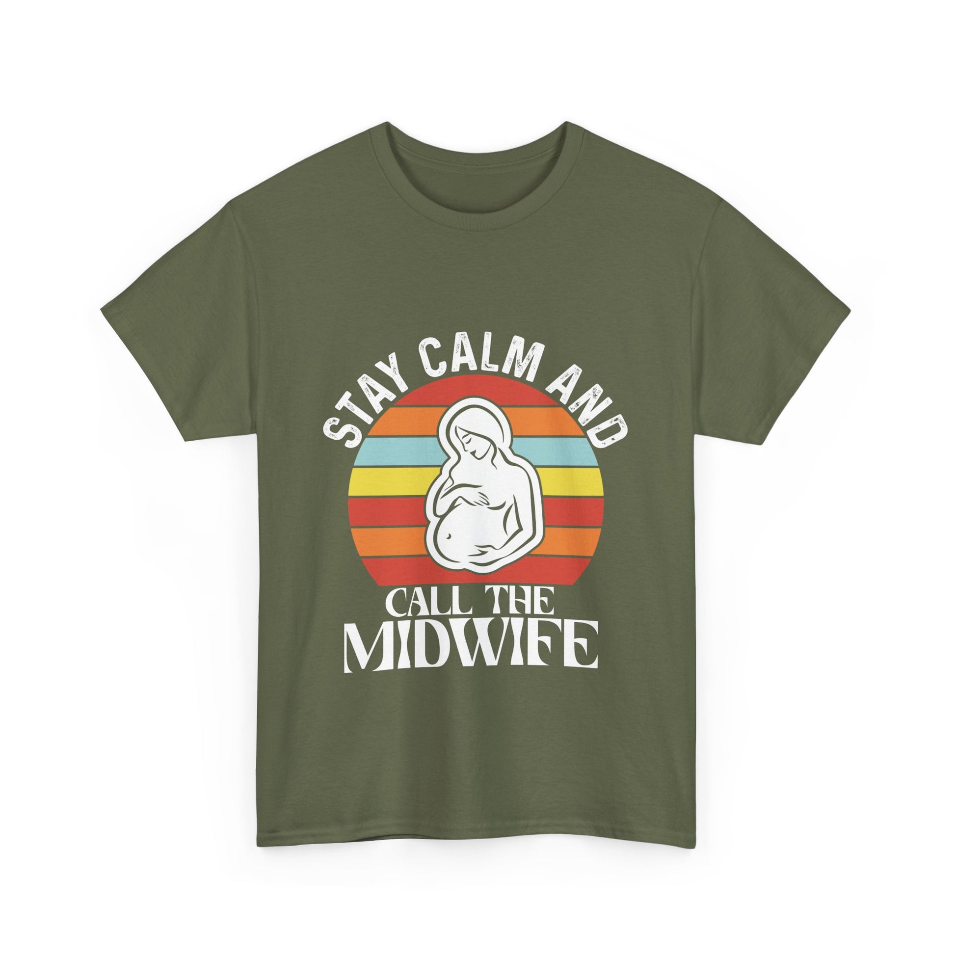 Camiseta de algodón grueso "Llama a la partera"