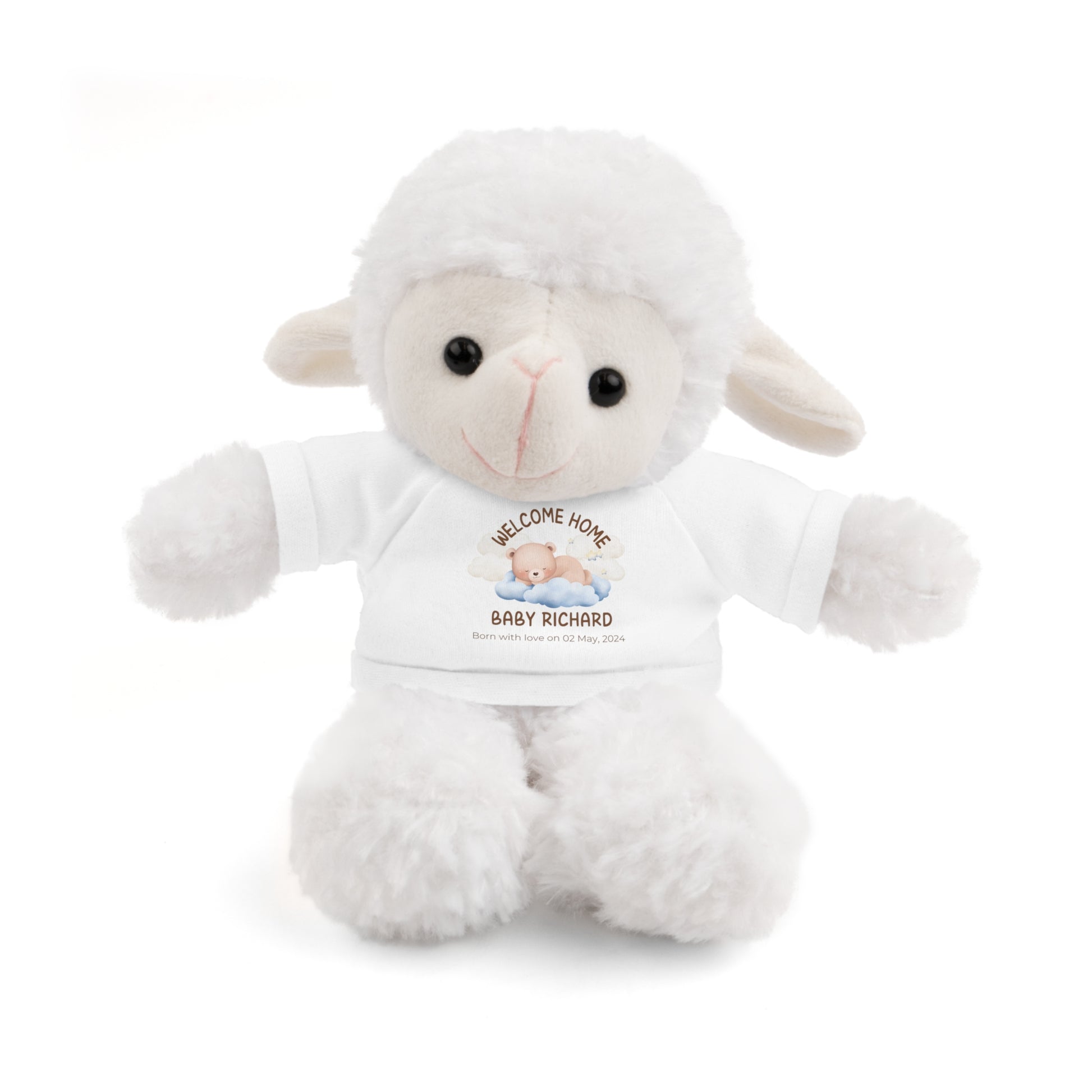 Peluches personalizados con camiseta | diferentes colores y animales disponibles