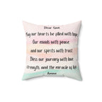 Affirmation Conception Pillow, Faux Suede Pillow with a prayer