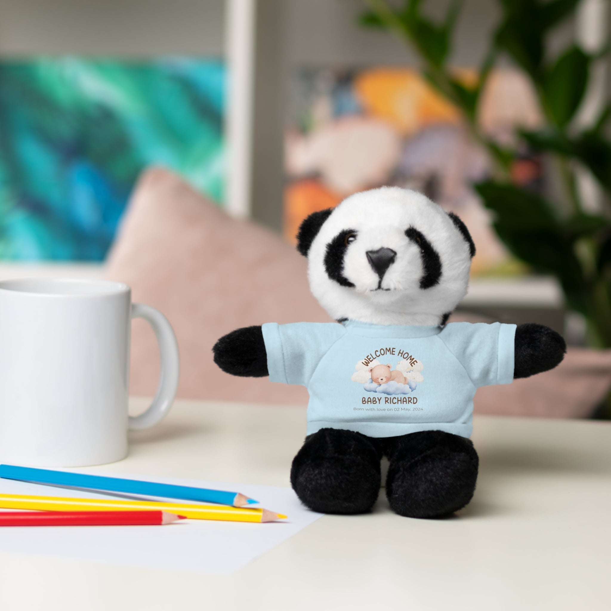 Personalized Stuffed Animals with Tee | different colors and animals available