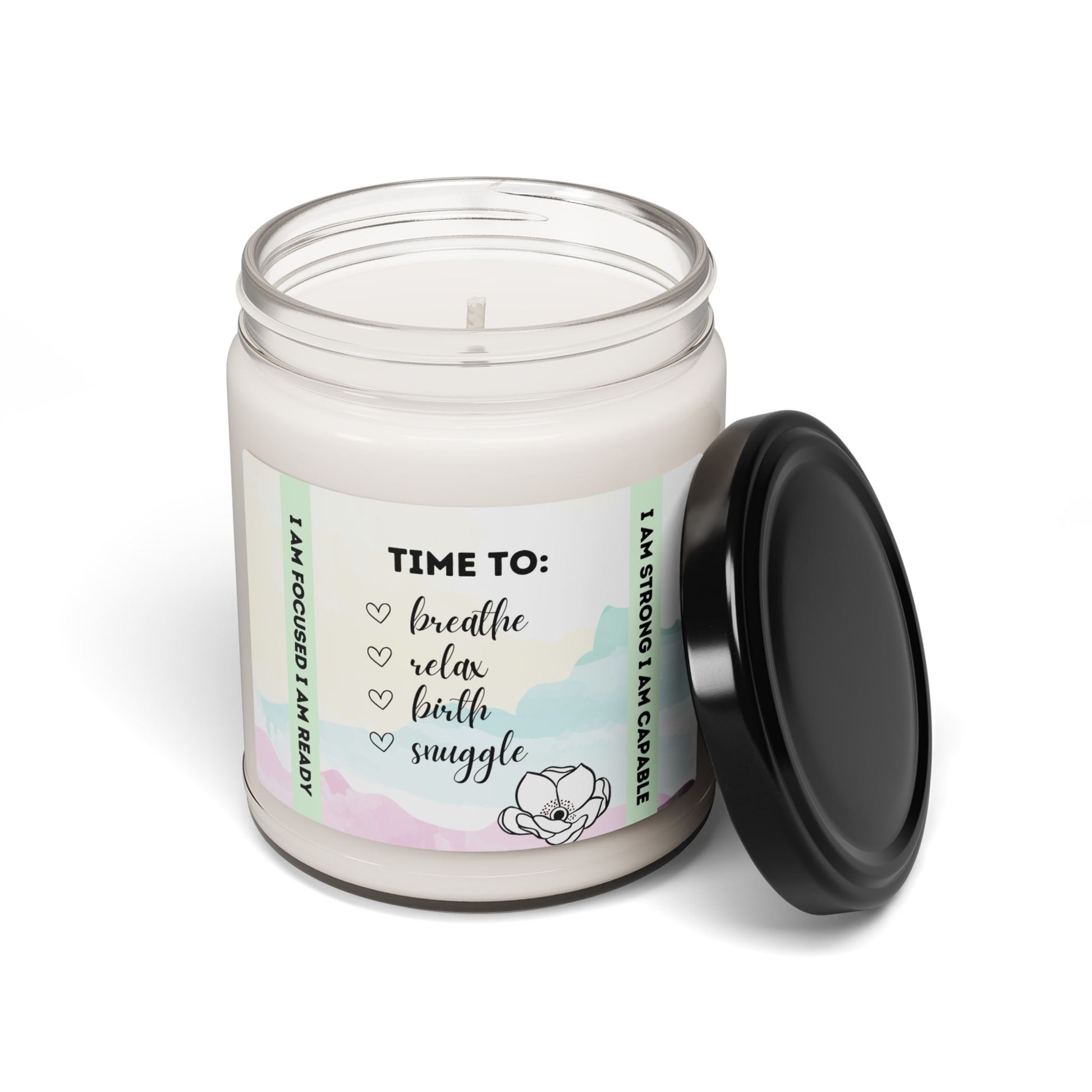 Birth Affirmations, 9oz Scented Candle for Hypnobirth, Homebirth