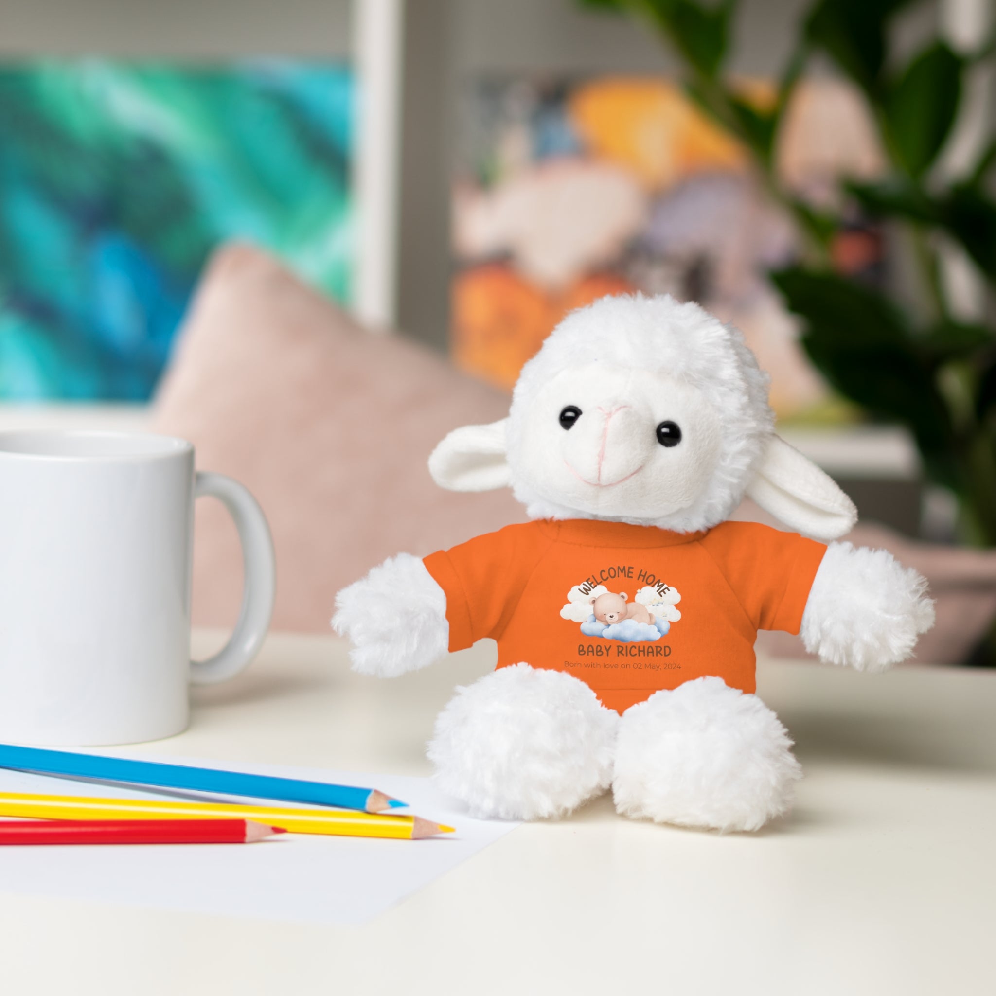 Personalized Stuffed Animals with Tee | different colors and animals available