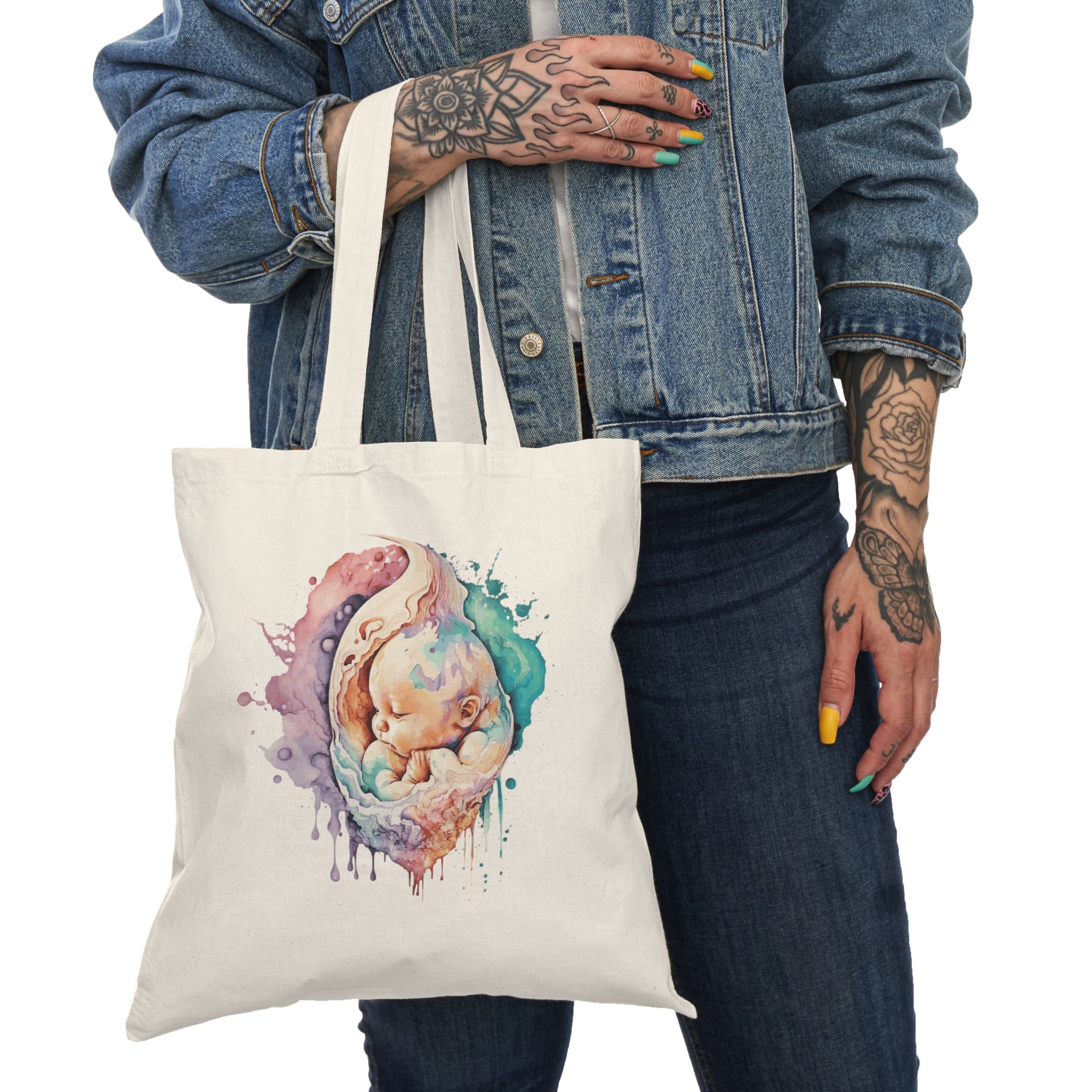 Natural Tote Bag 100% cotton Print on both sides | Baby
