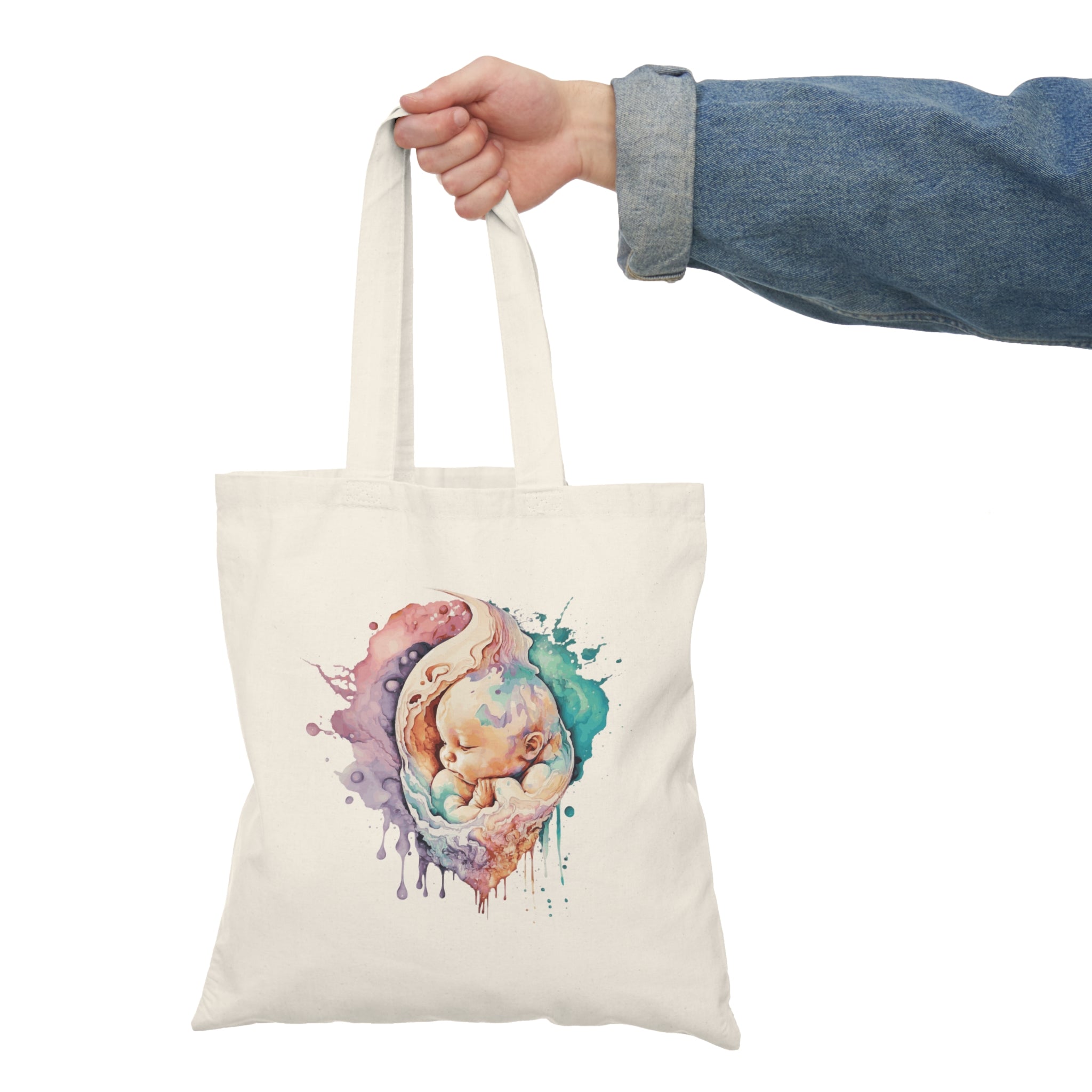 Natural Tote Bag 100% cotton Print on both sides | Baby