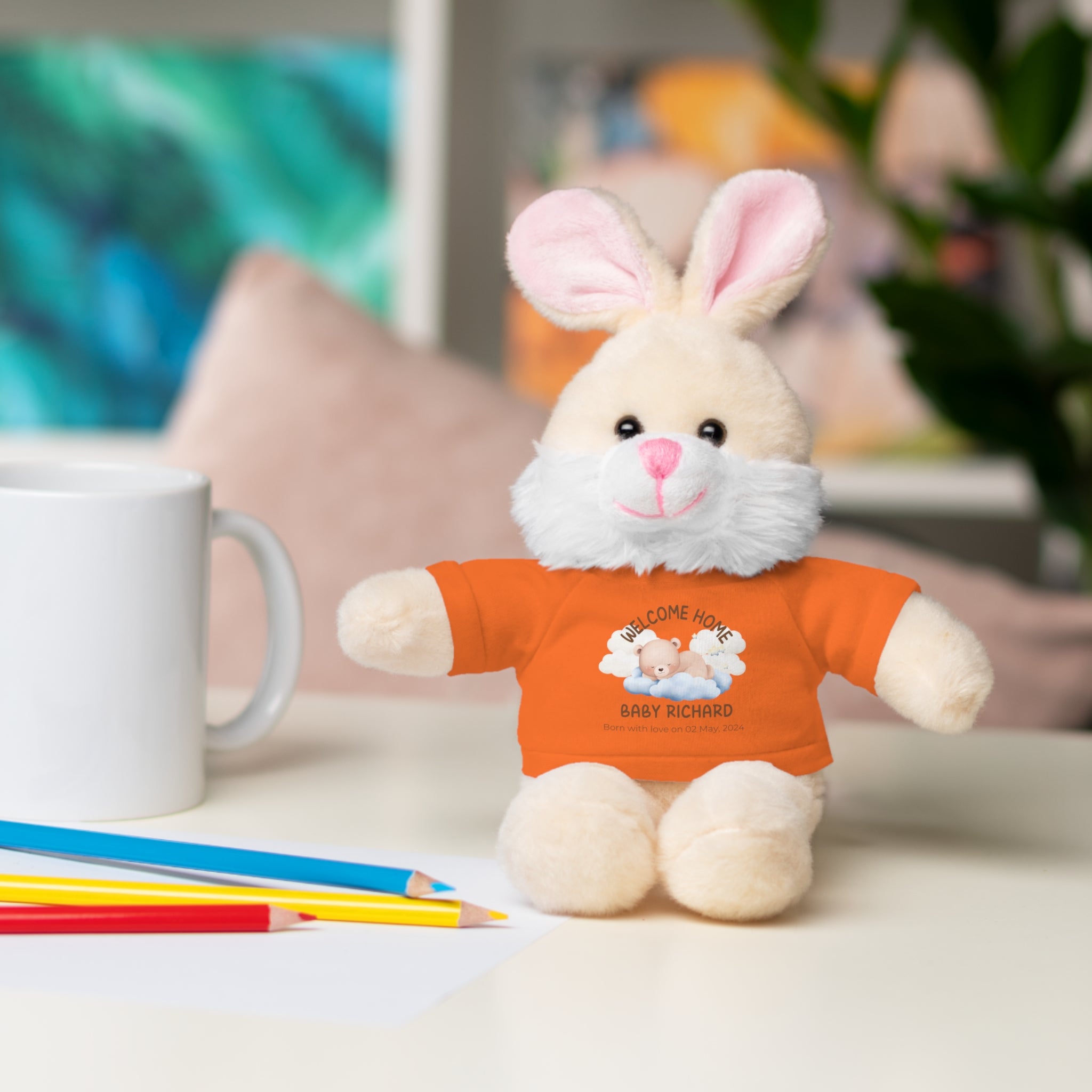 Personalized Stuffed Animals with Tee | different colors and animals available
