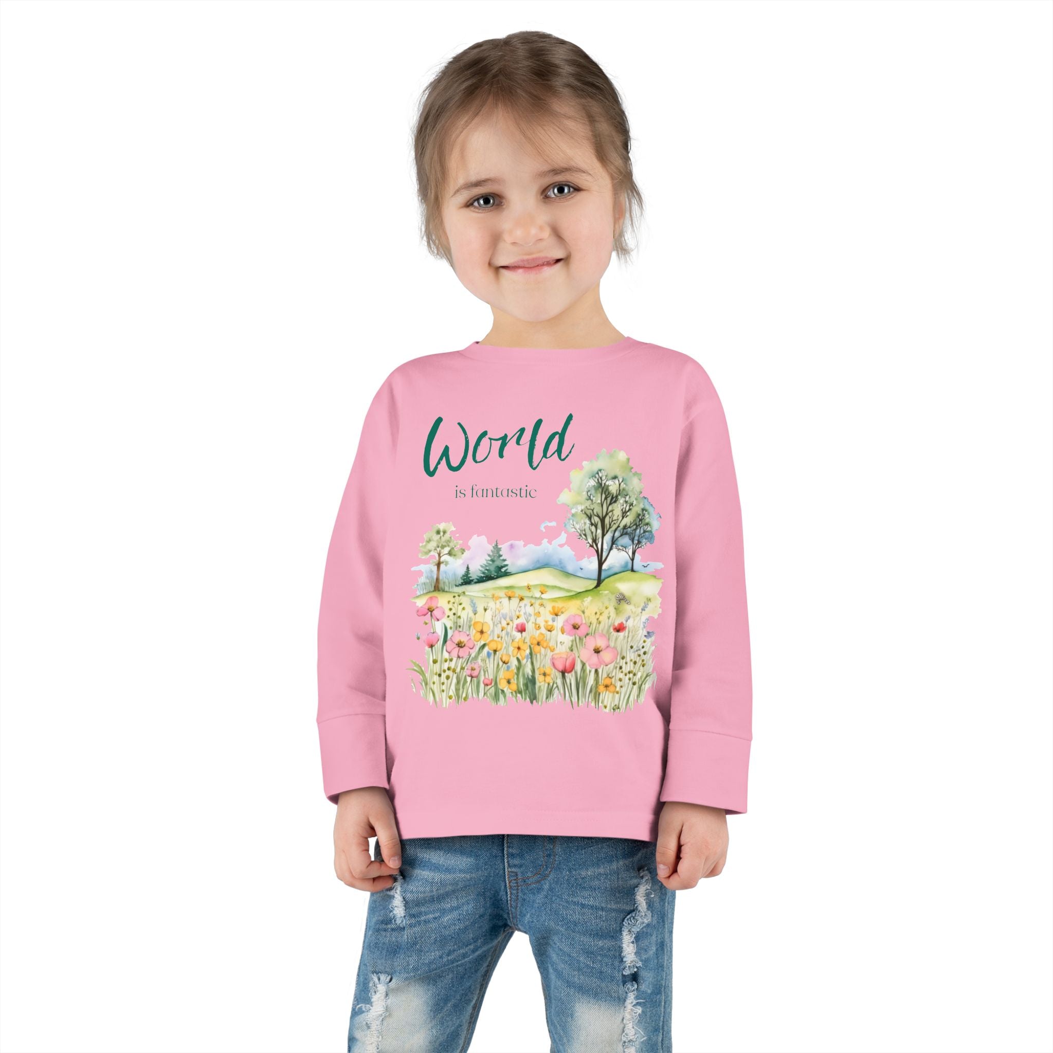 Fantastic World Toddler Long Sleeve Tee 2T-6T