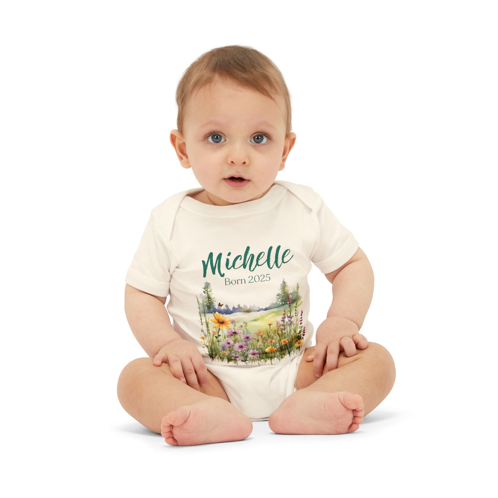 Personalized Onesie with a Name and Date