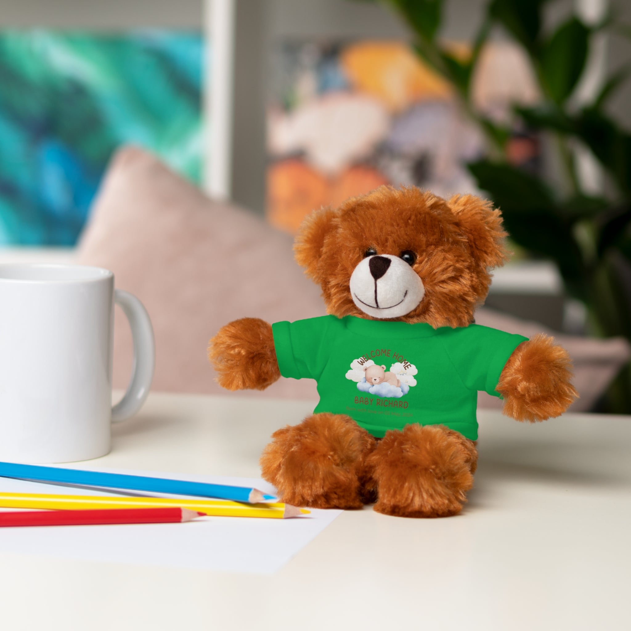 Personalized Stuffed Animals with Tee | different colors and animals available