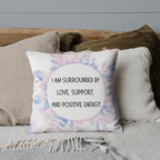pillow with birth affirmations