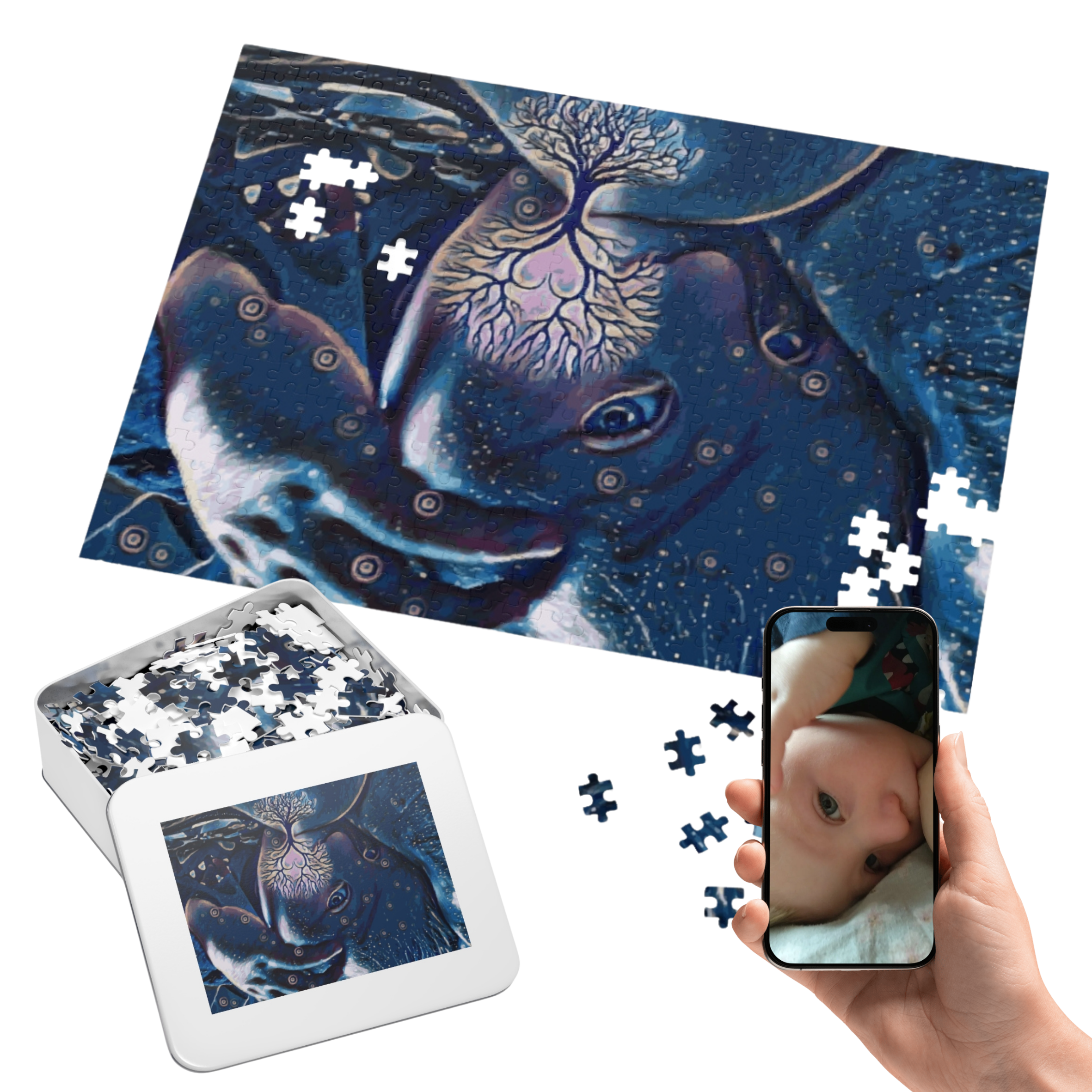 Your breastfeeding photo into Art Jigsaw Puzzle keepsake 250/500/1000/2000 pieces