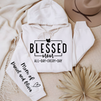 Personalized Blessed Mom Hoodie with your kids names