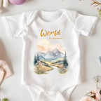 World is awesome baby bodysuit | Larger print