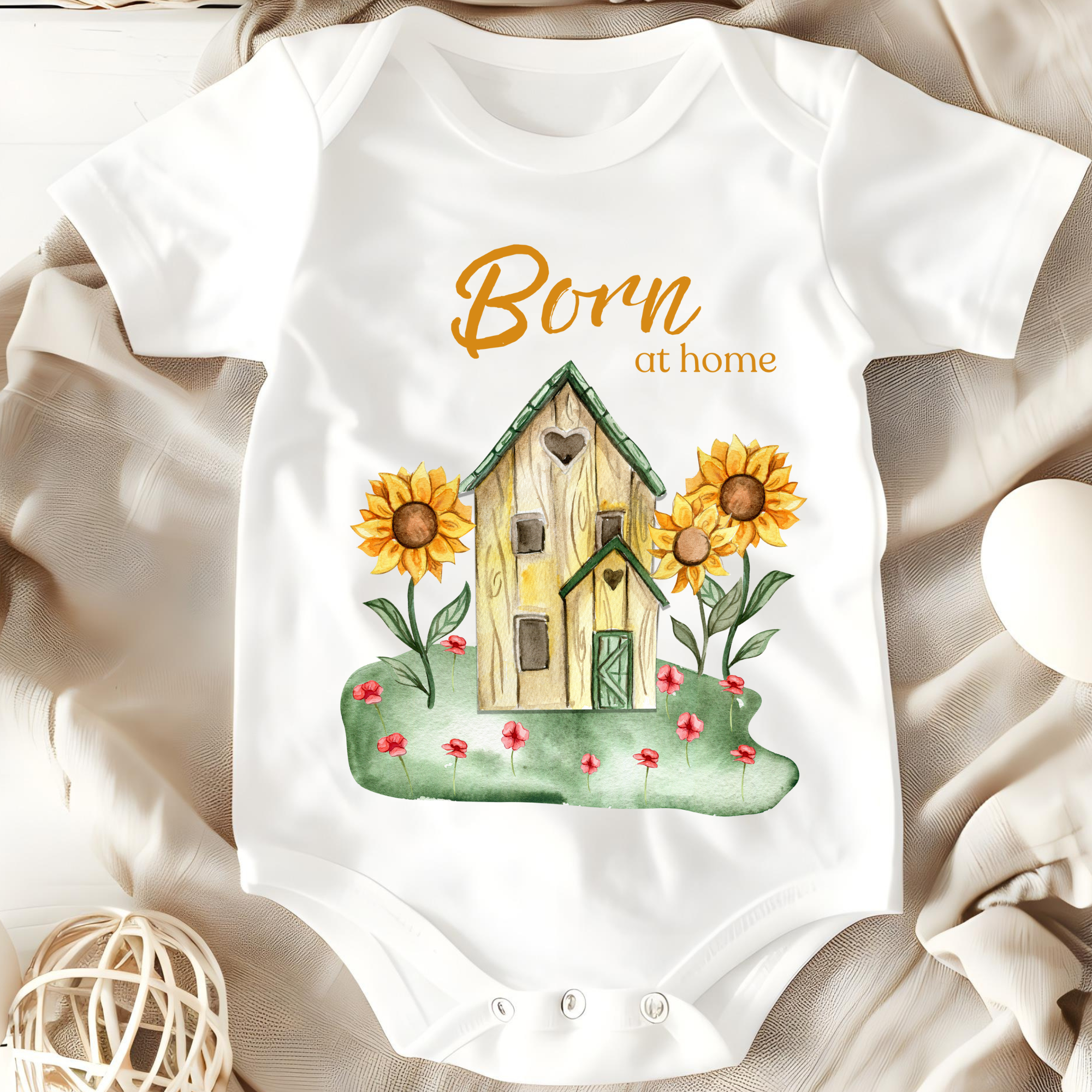 born at home bodysuit