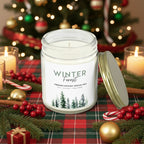 Winter Forest Scented Candle, Coconut Apricot Wax (9oz)