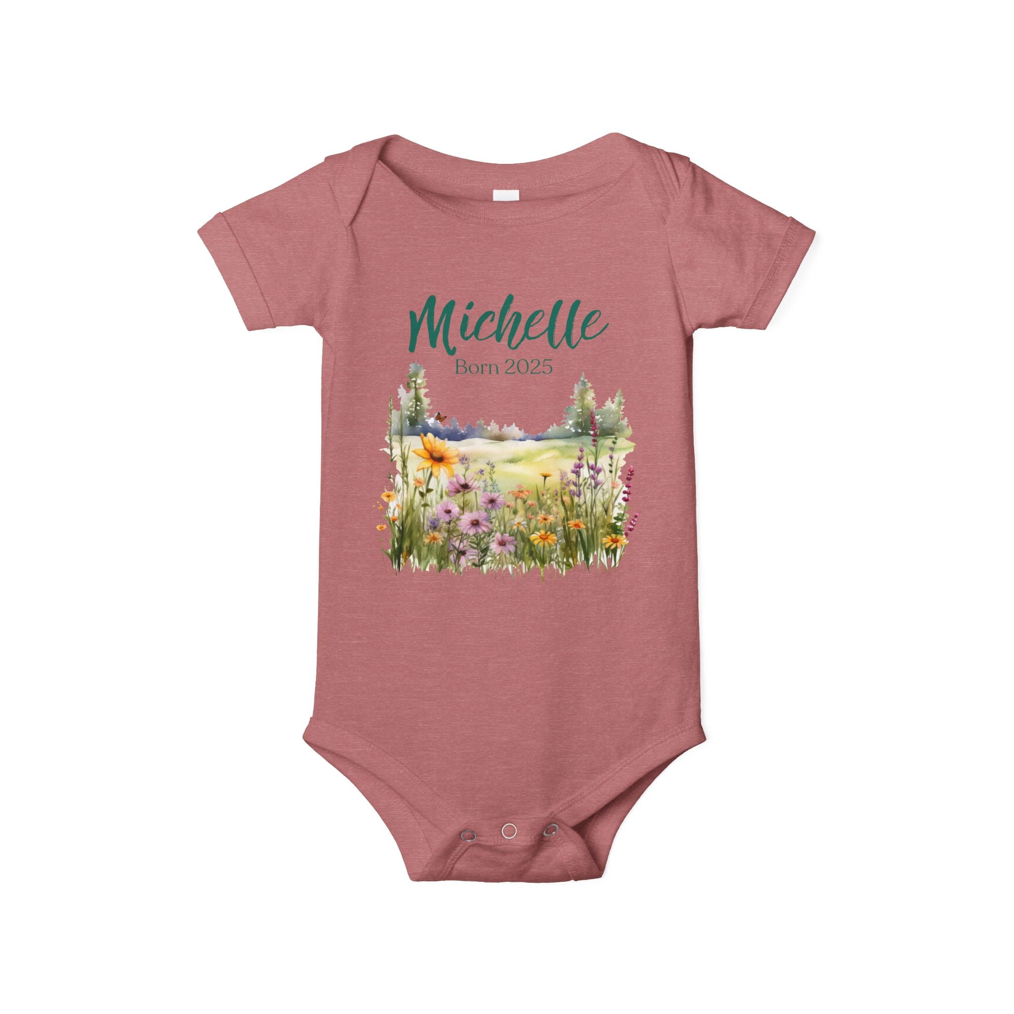 Personalized Onesie with a Name and Date