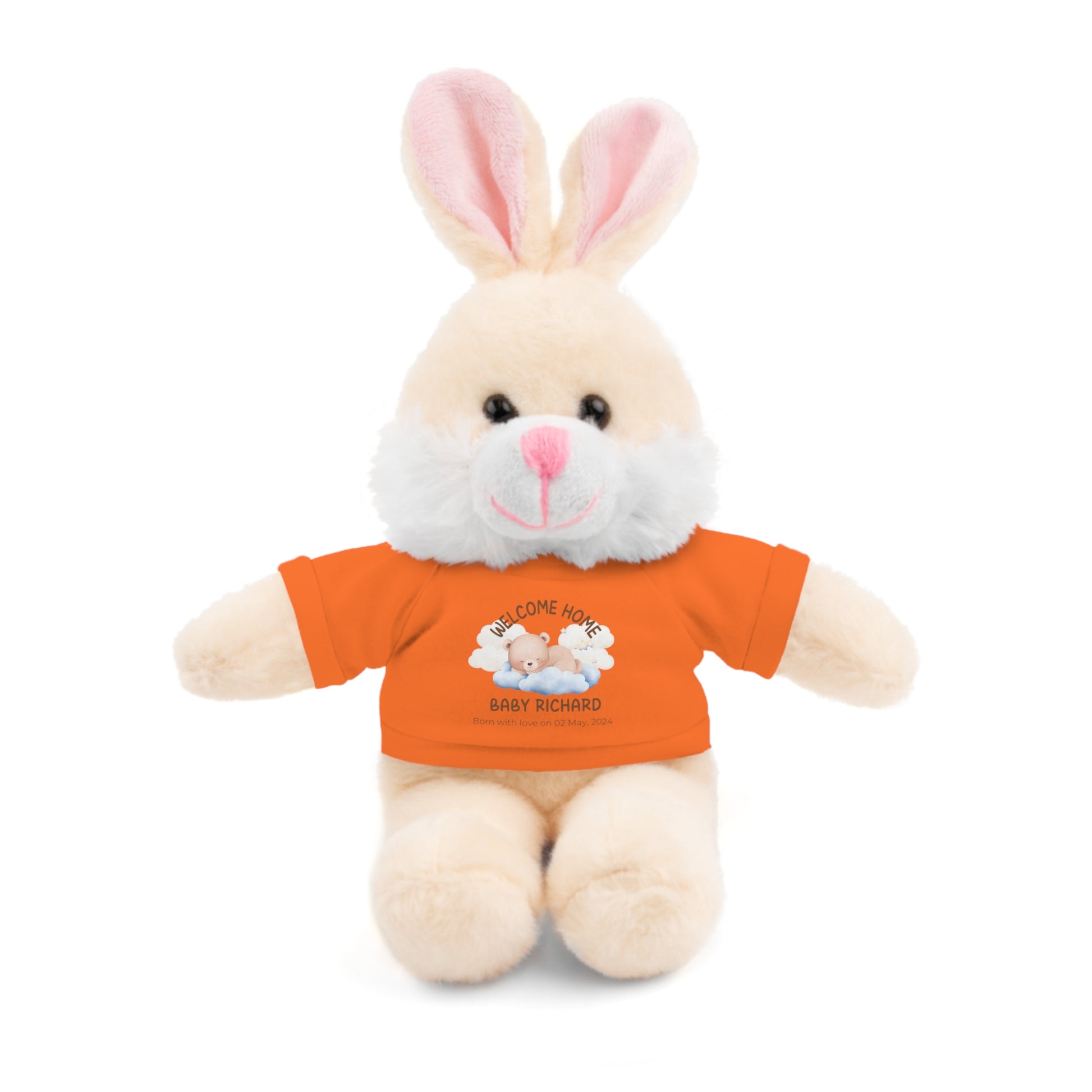 Peluches personalizados con camiseta | diferentes colores y animales disponibles