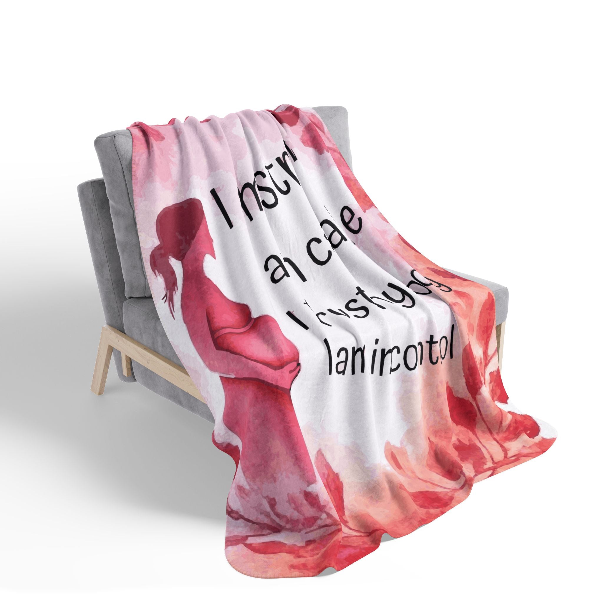 Pregnancy Affirmation Sherpa Blanket