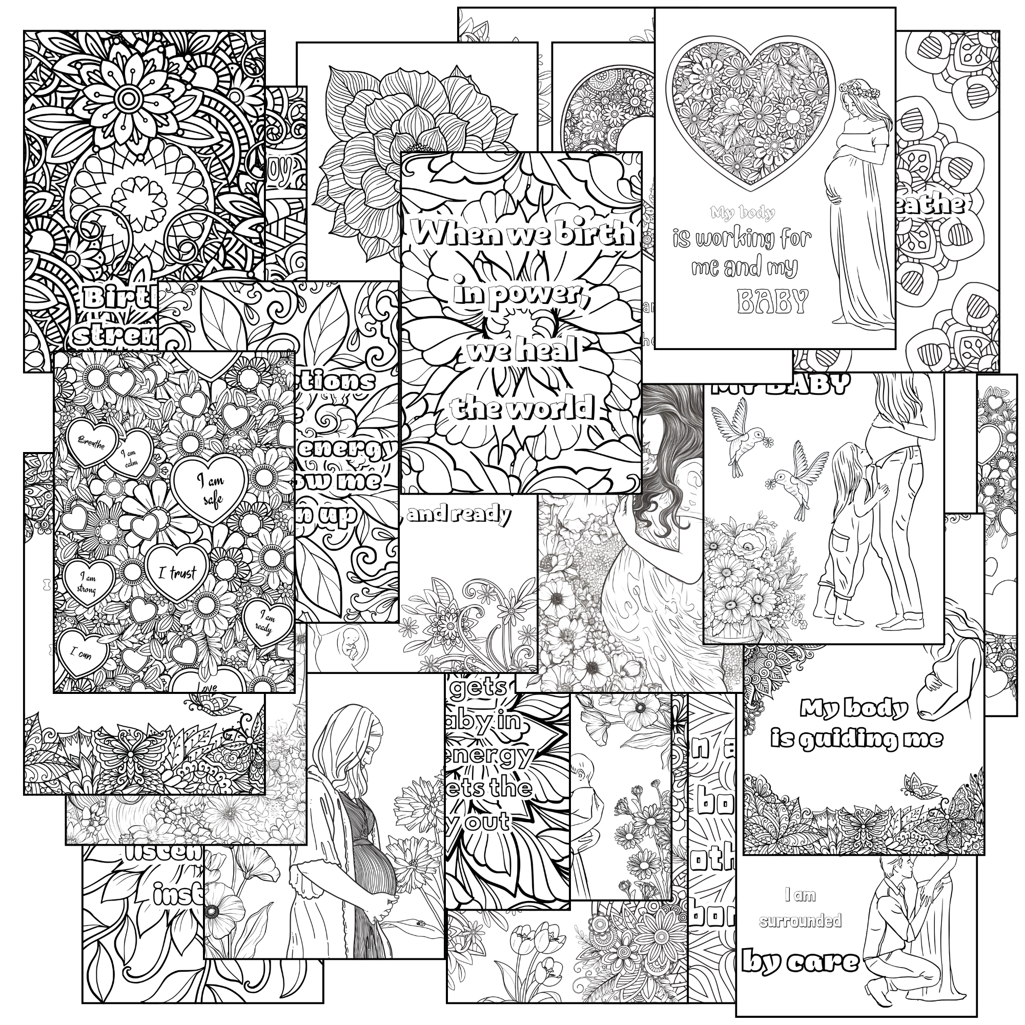 pregnancy affirmations to print hypnobirthing