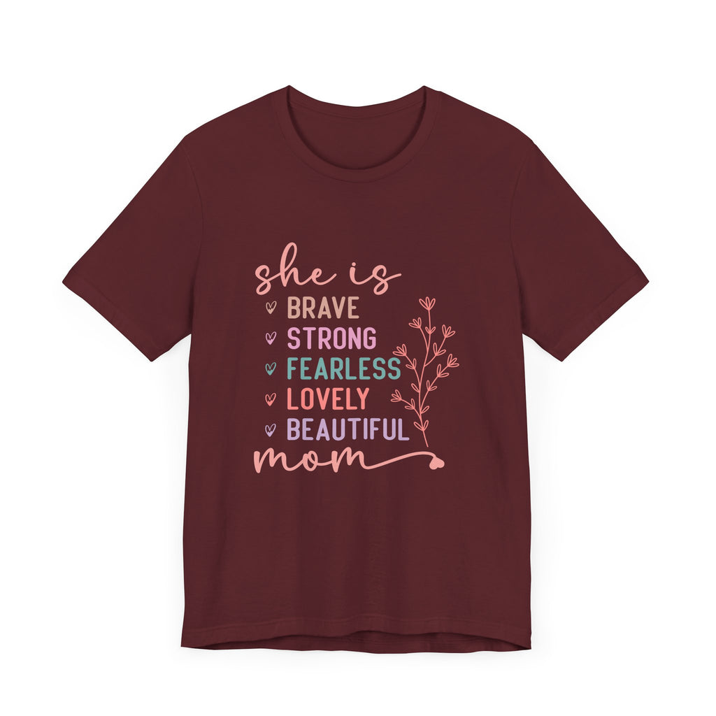 Camiseta de manga corta de jersey "Ella es mamá" | Canadá 