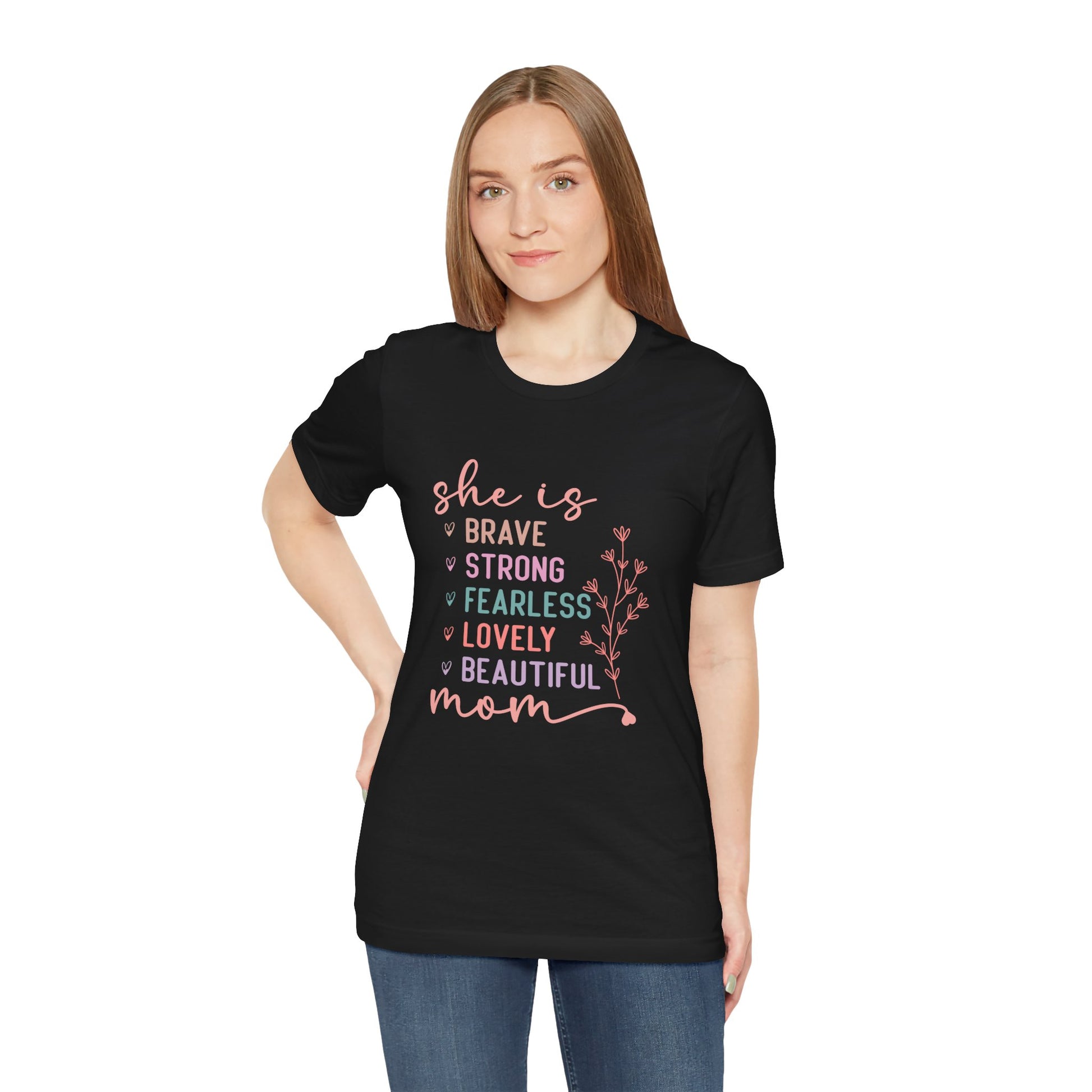 Camiseta de manga corta de jersey "Ella es mamá" | Canadá 