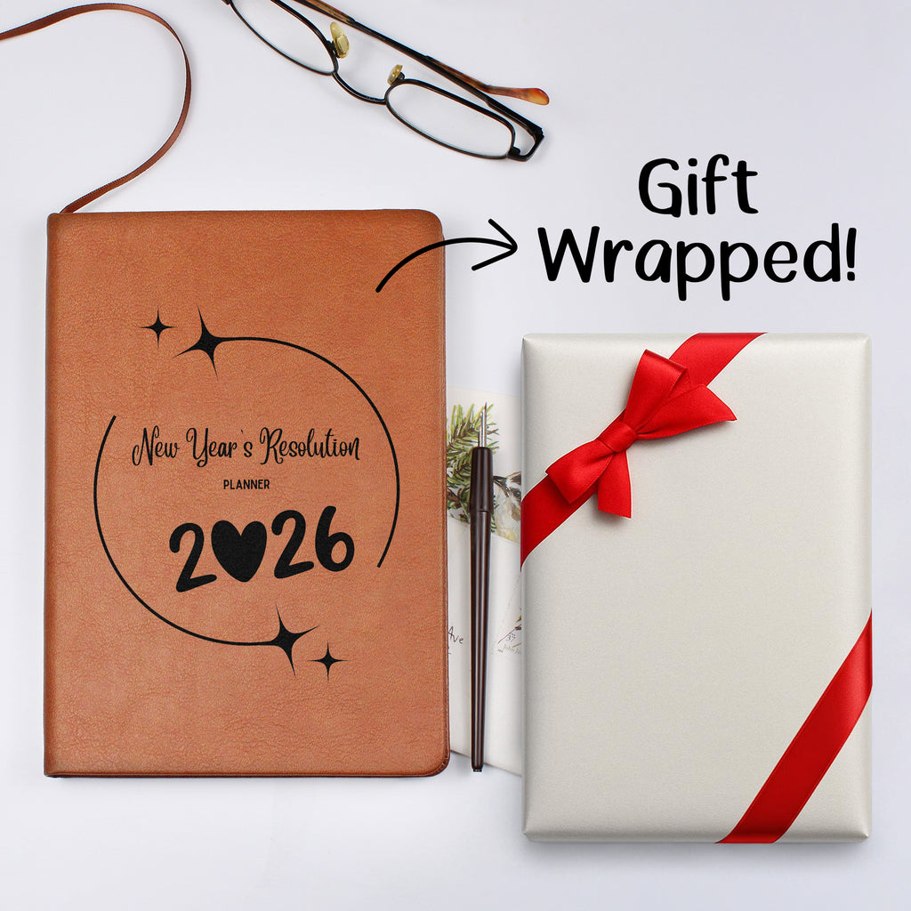 Optional Faux Leather Journal Gift Wrapping