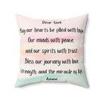 Affirmation Conception Pillow, Faux Suede Pillow with a prayer